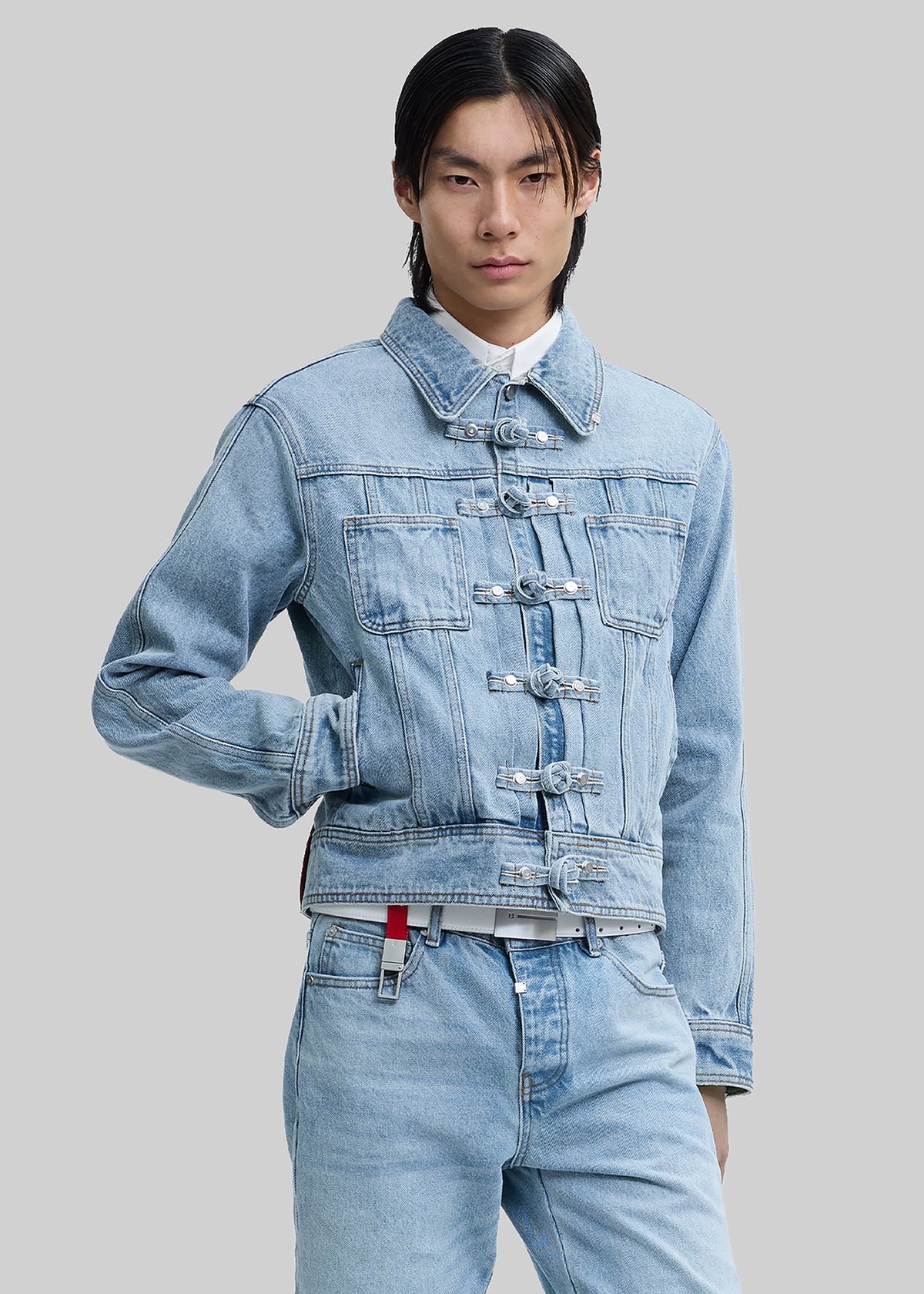 Pieces Uniques Ashen Sky Denim Jacket - Indigo Denim - 2