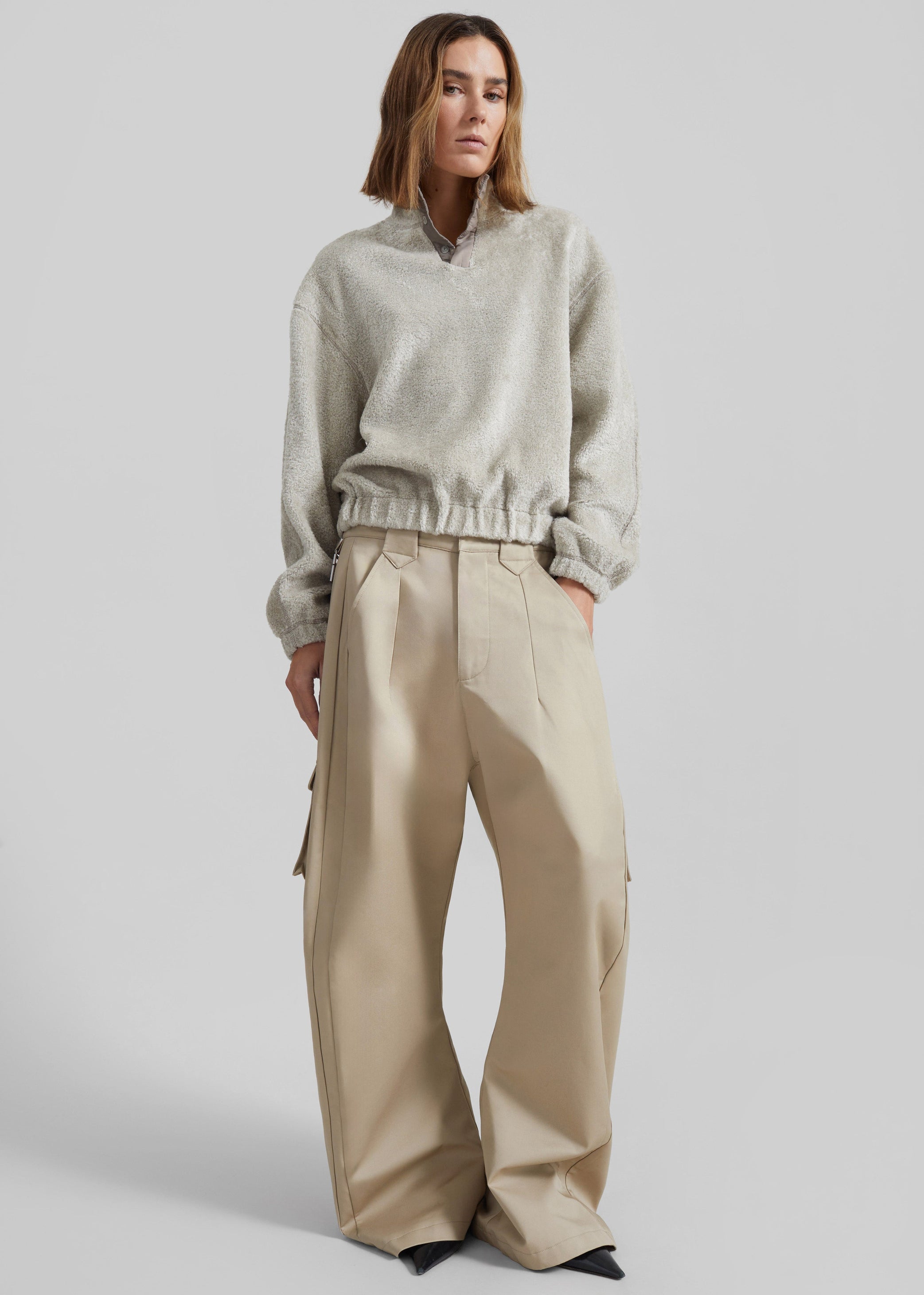 Shop the look image for Pieces Uniques Le Cargo Pants Emin - Beige
