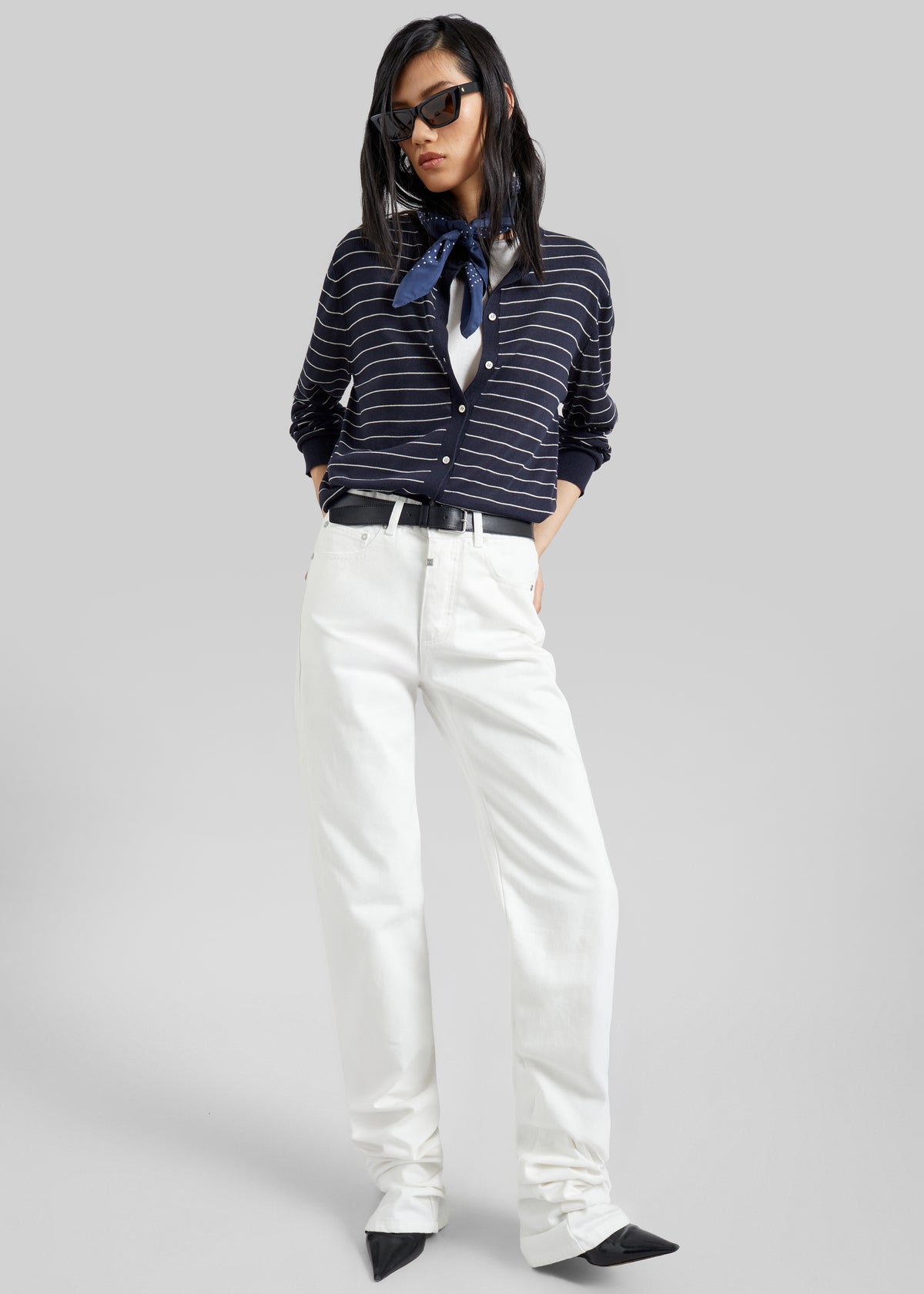 Pieces Uniques Denim Pants - White Wash - 5
