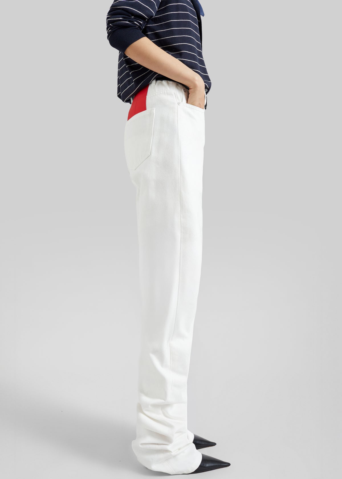 Pieces Uniques Denim Pants - White Wash - 2