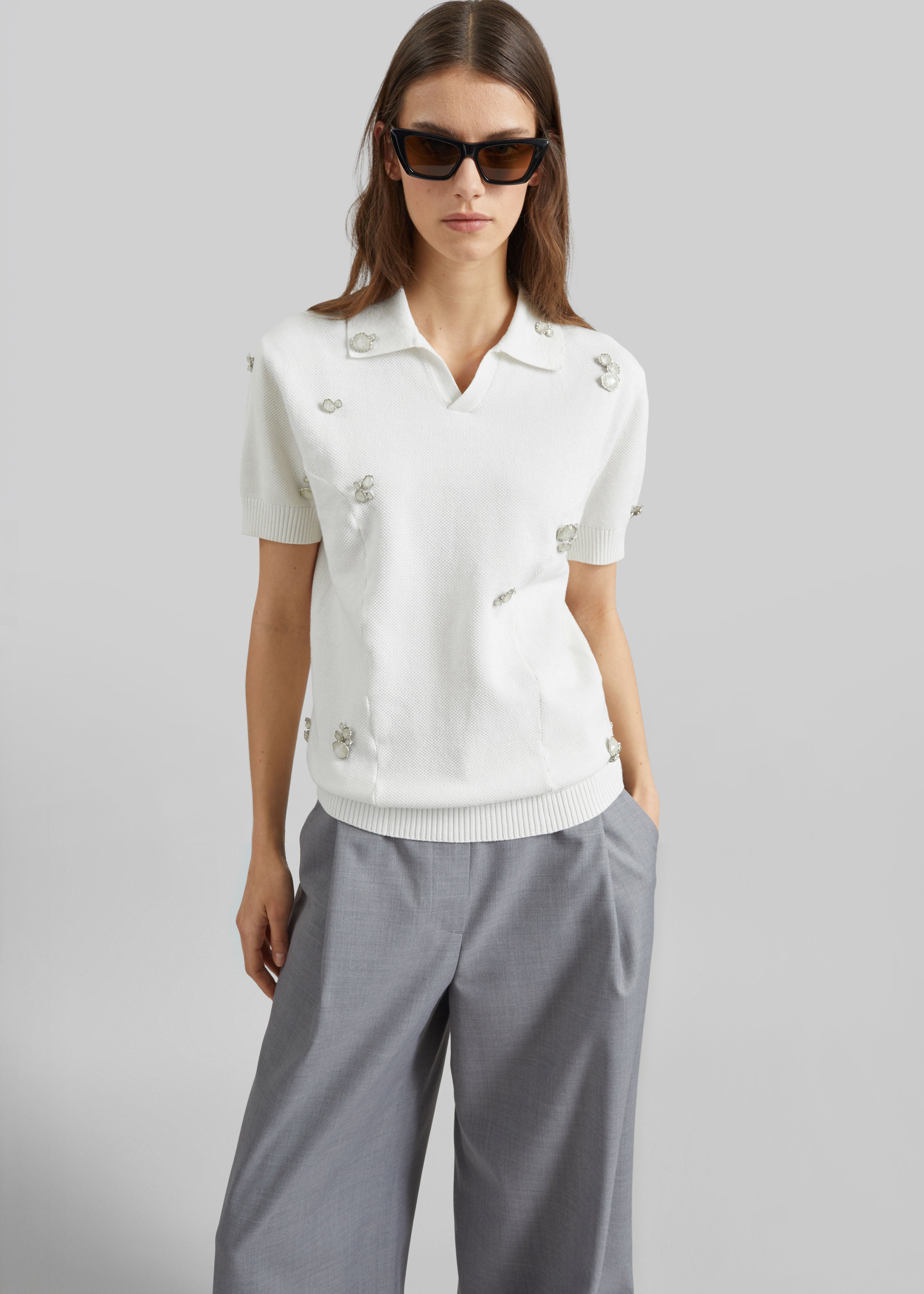 Pieces Uniques Polo Shirt - White Wash - 4