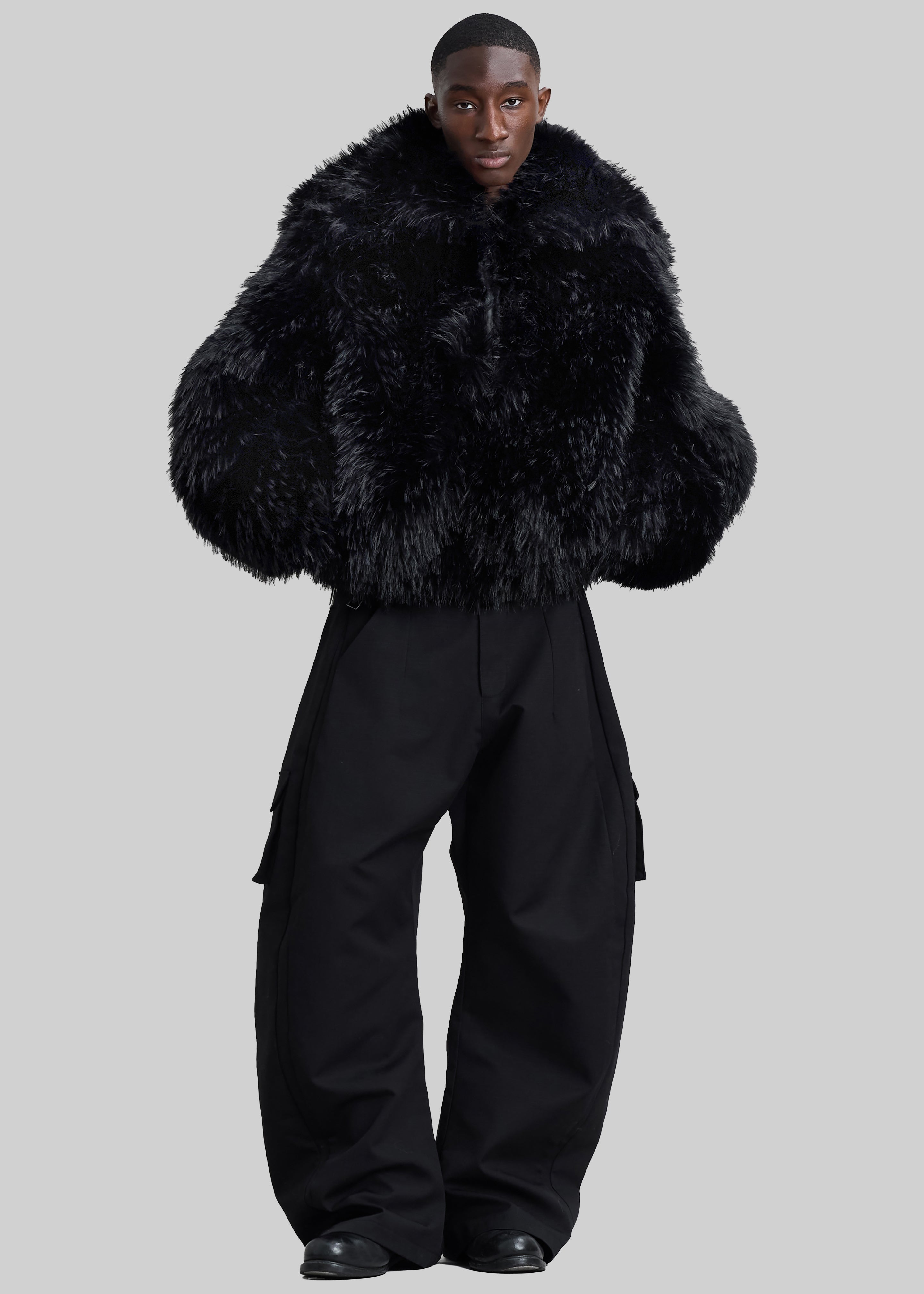 Pieces Uniques Le Sailor Faux Fur Sweatshirt - Black - 10