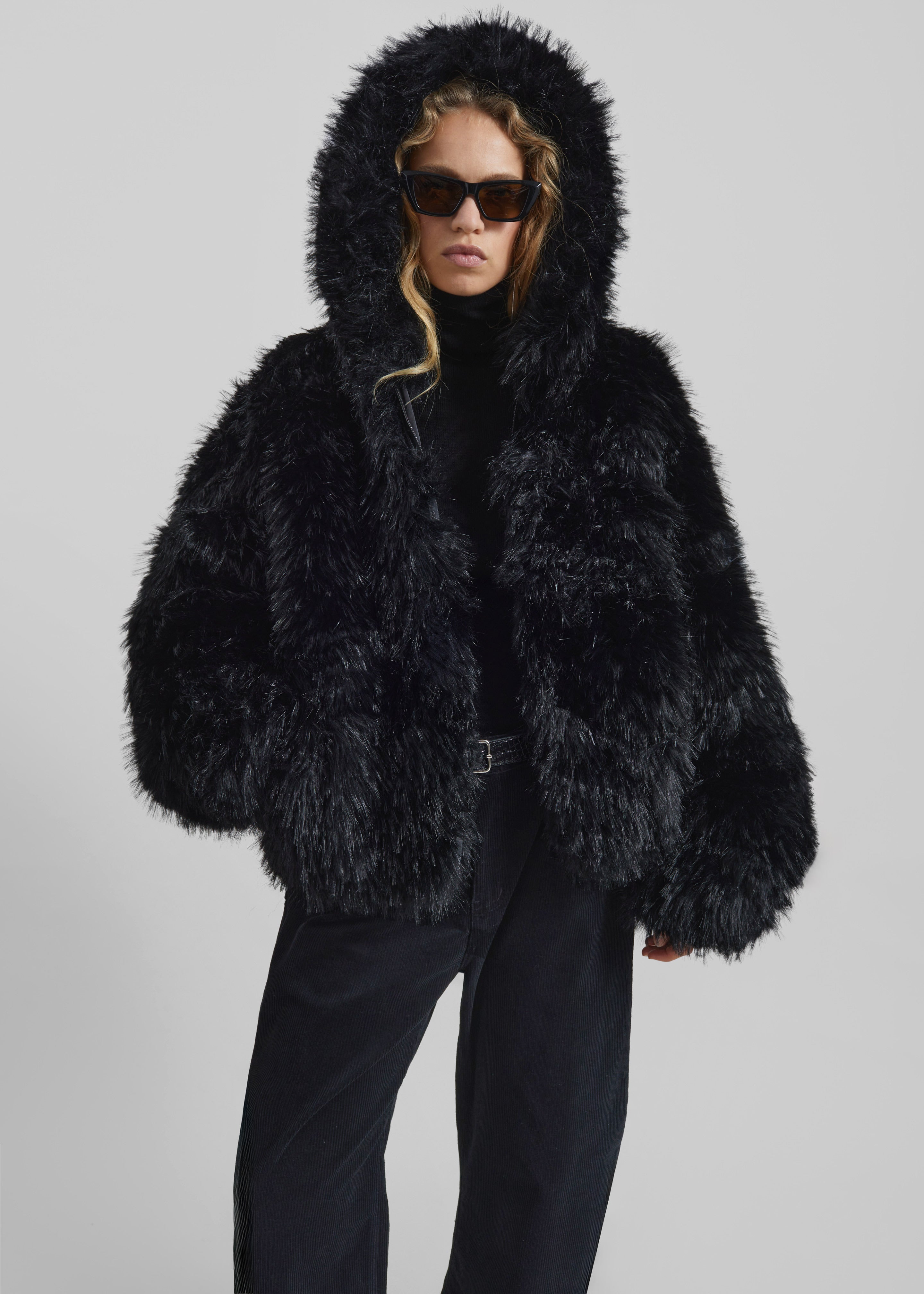 Pieces Uniques Le Sailor Faux Fur Sweatshirt - Black - 3