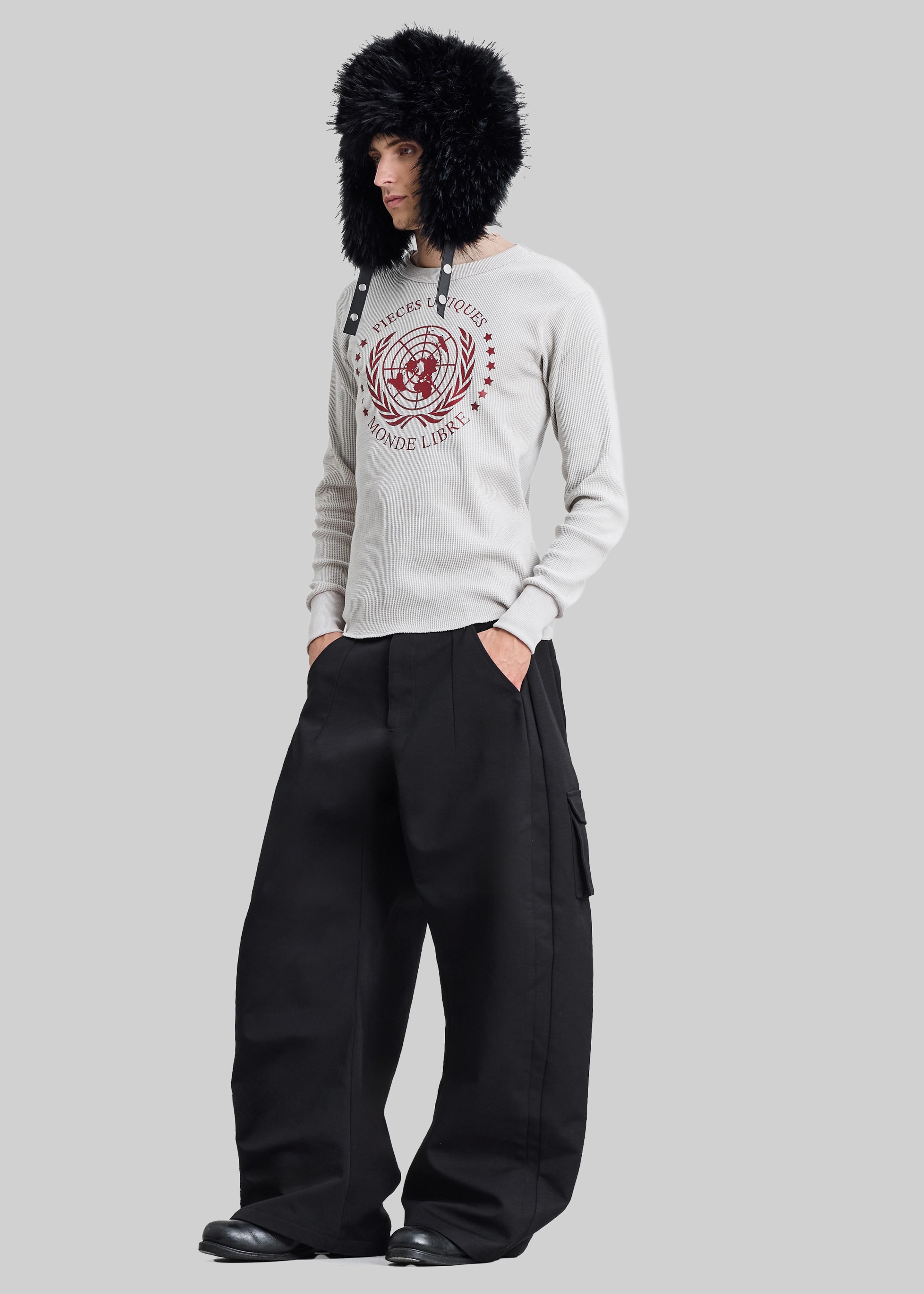 Pieces Uniques Monde Libre Thermal T-Shirt - Grey - 4