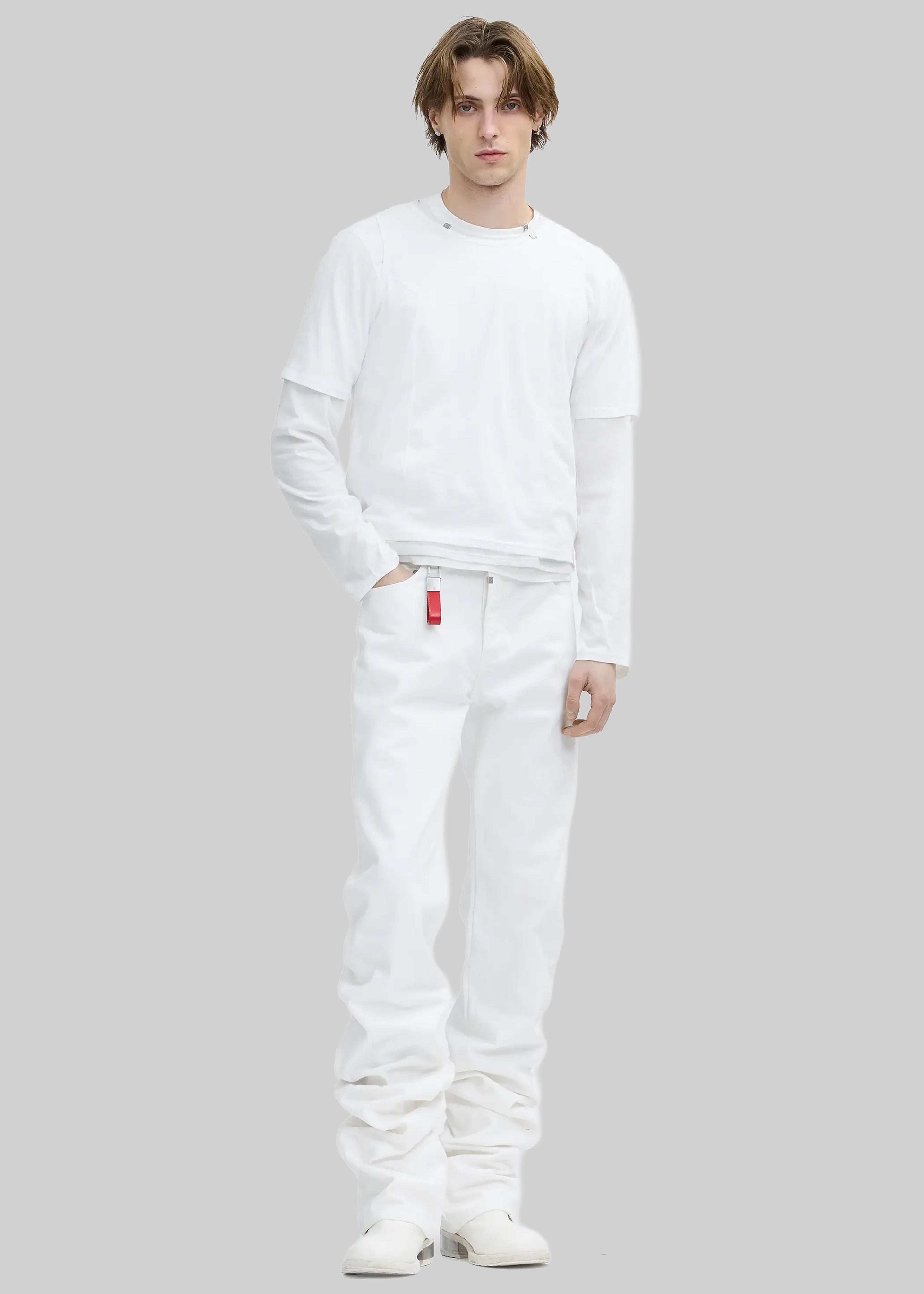 Pieces Uniques Sukashi Multi Top - White - 3