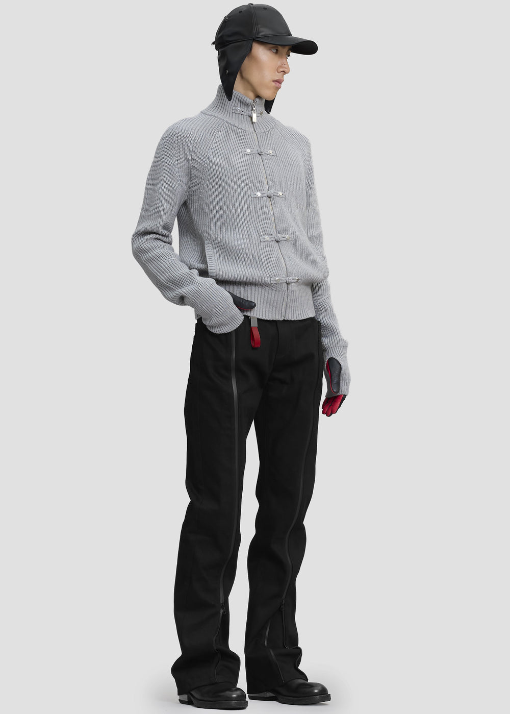 Pieces Uniques Ma Gua Zip Up Sweater - Jian Grey - 1