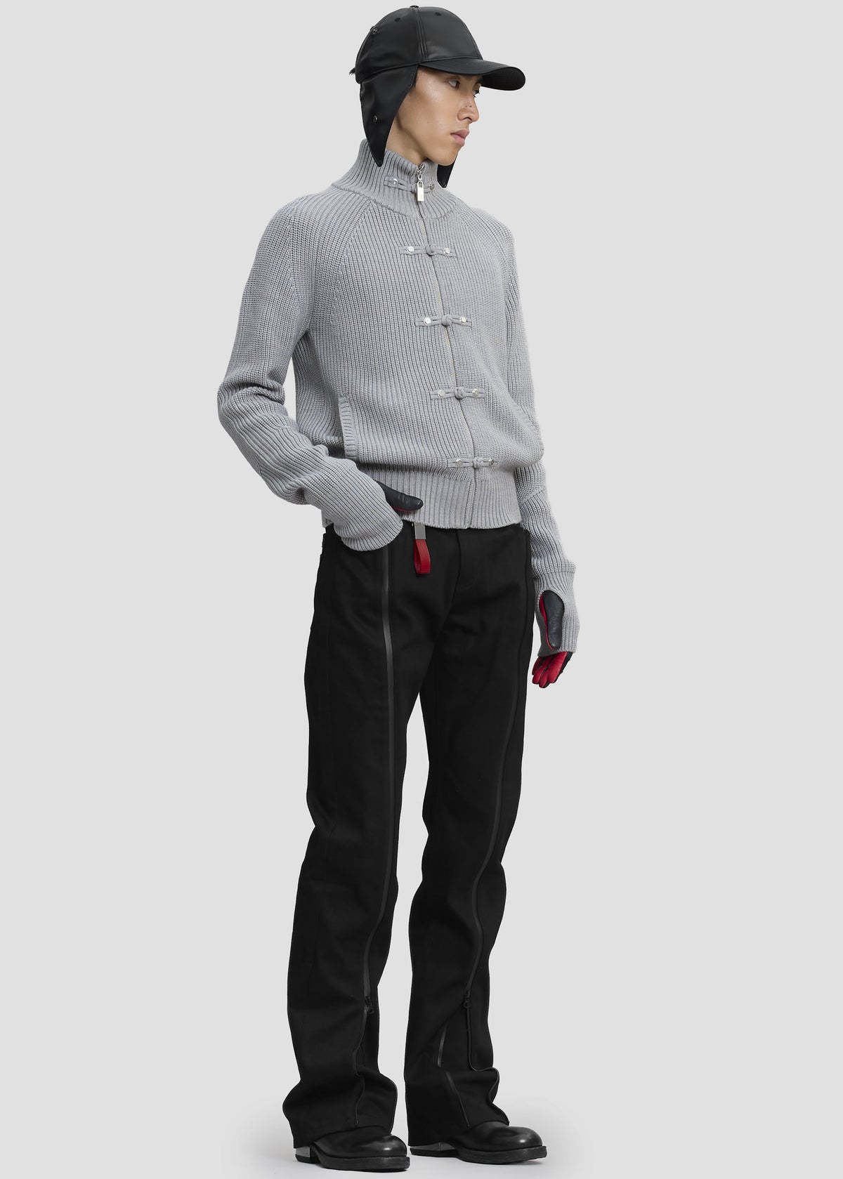 Pieces Uniques Ma Gua Zip Up Sweater - Jian Grey