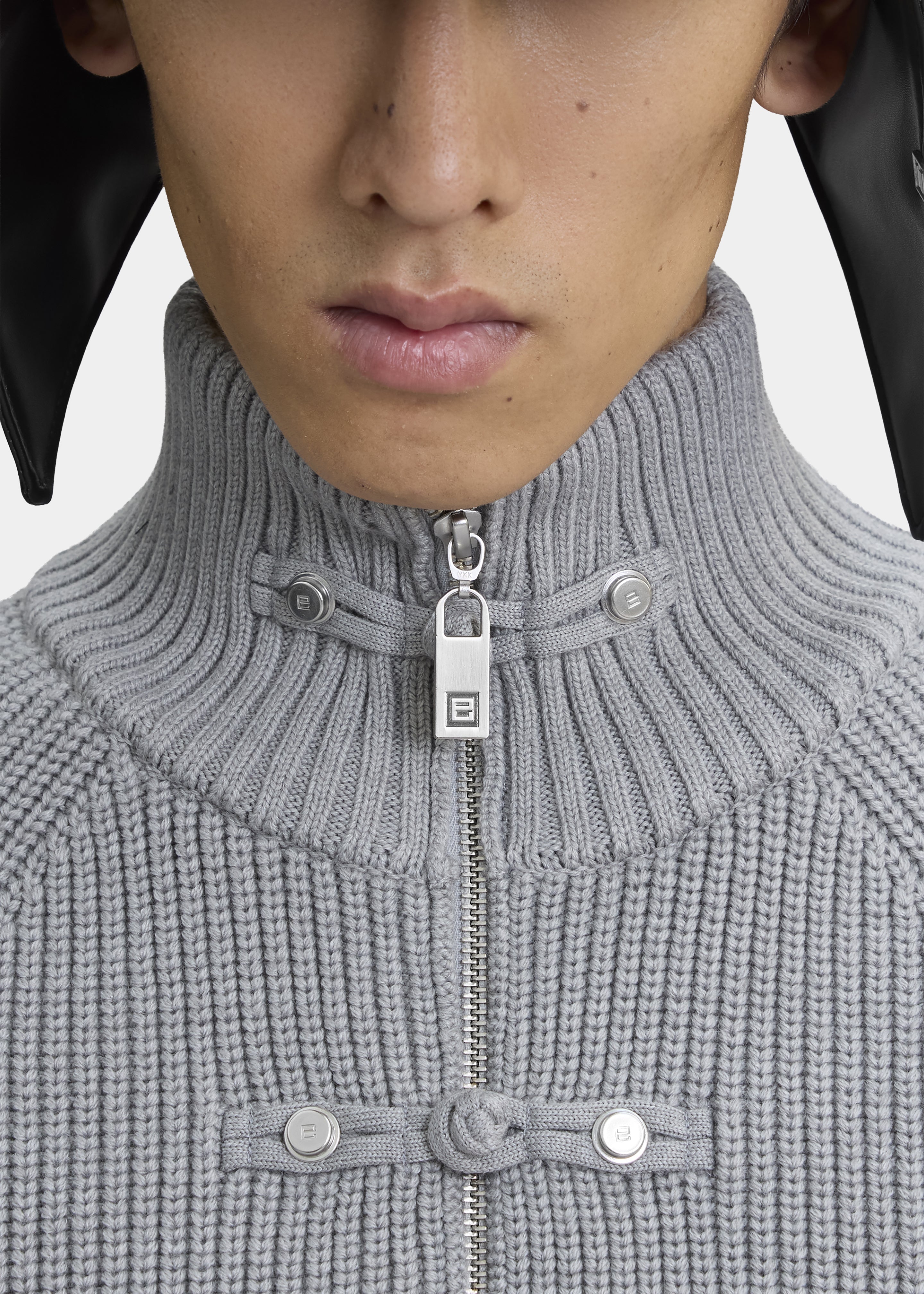 Pieces Uniques Ma Gua Zip Up Sweater - Jian Grey