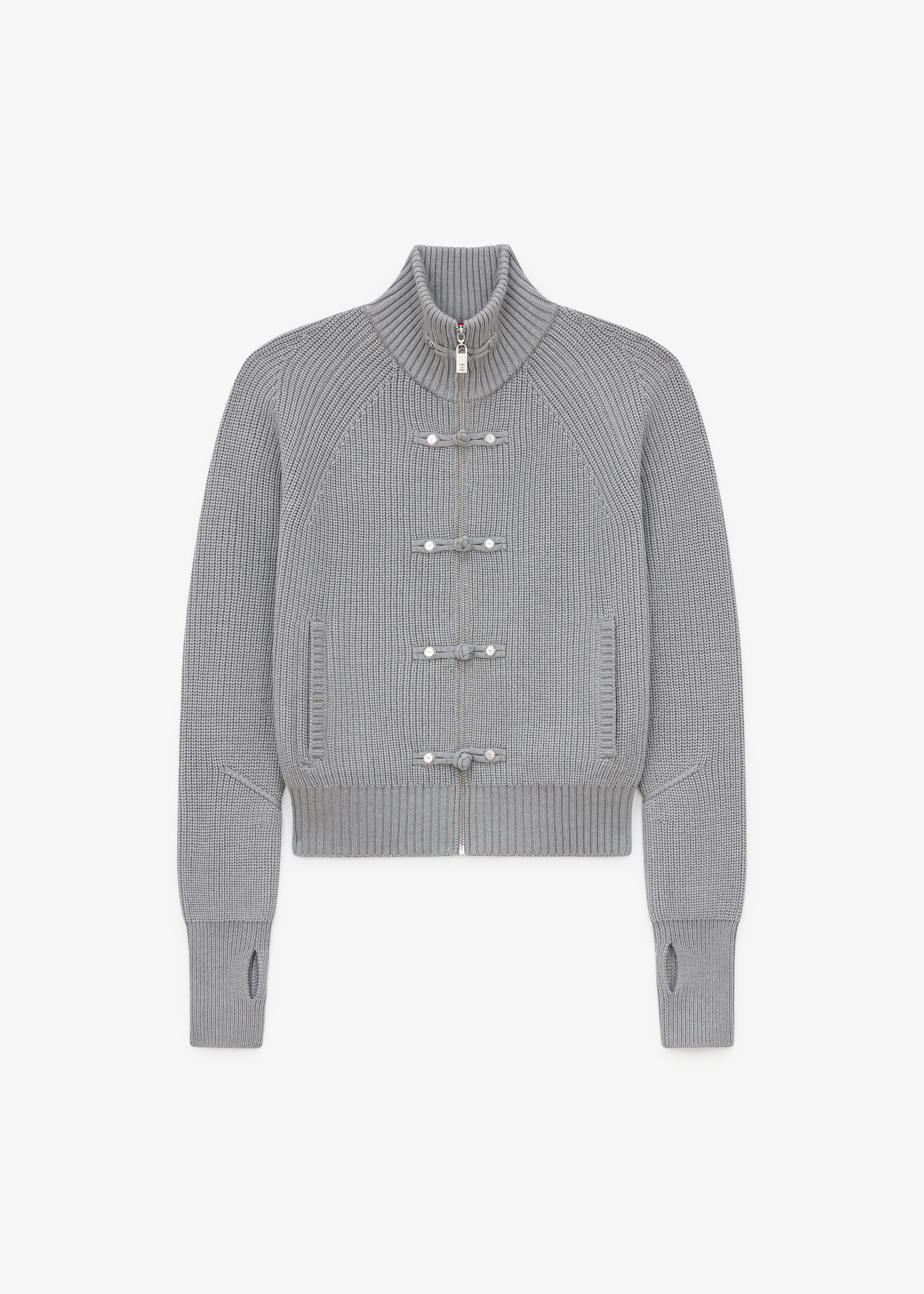 Pieces Uniques Ma Gua Zip Up Sweater - Jian Grey