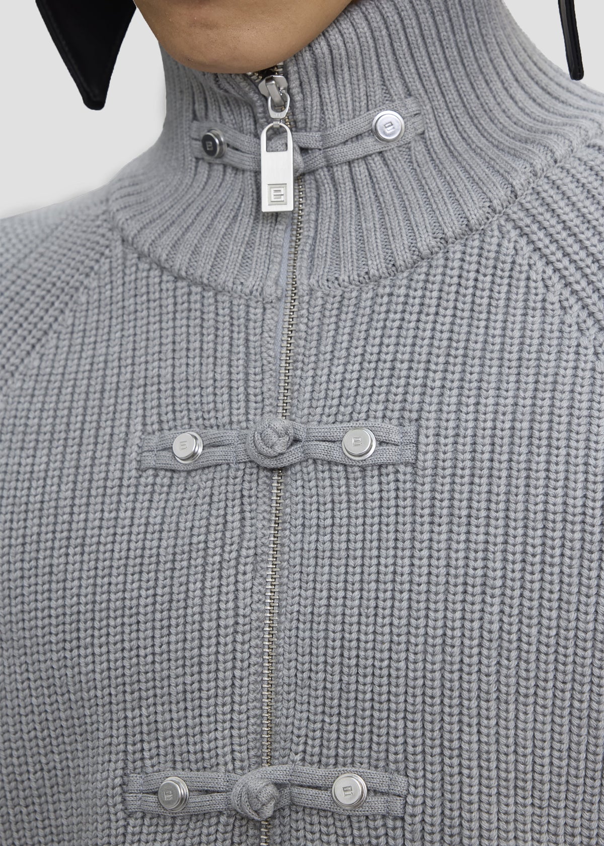 Pieces Uniques Ma Gua Zip Up Sweater - Jian Grey