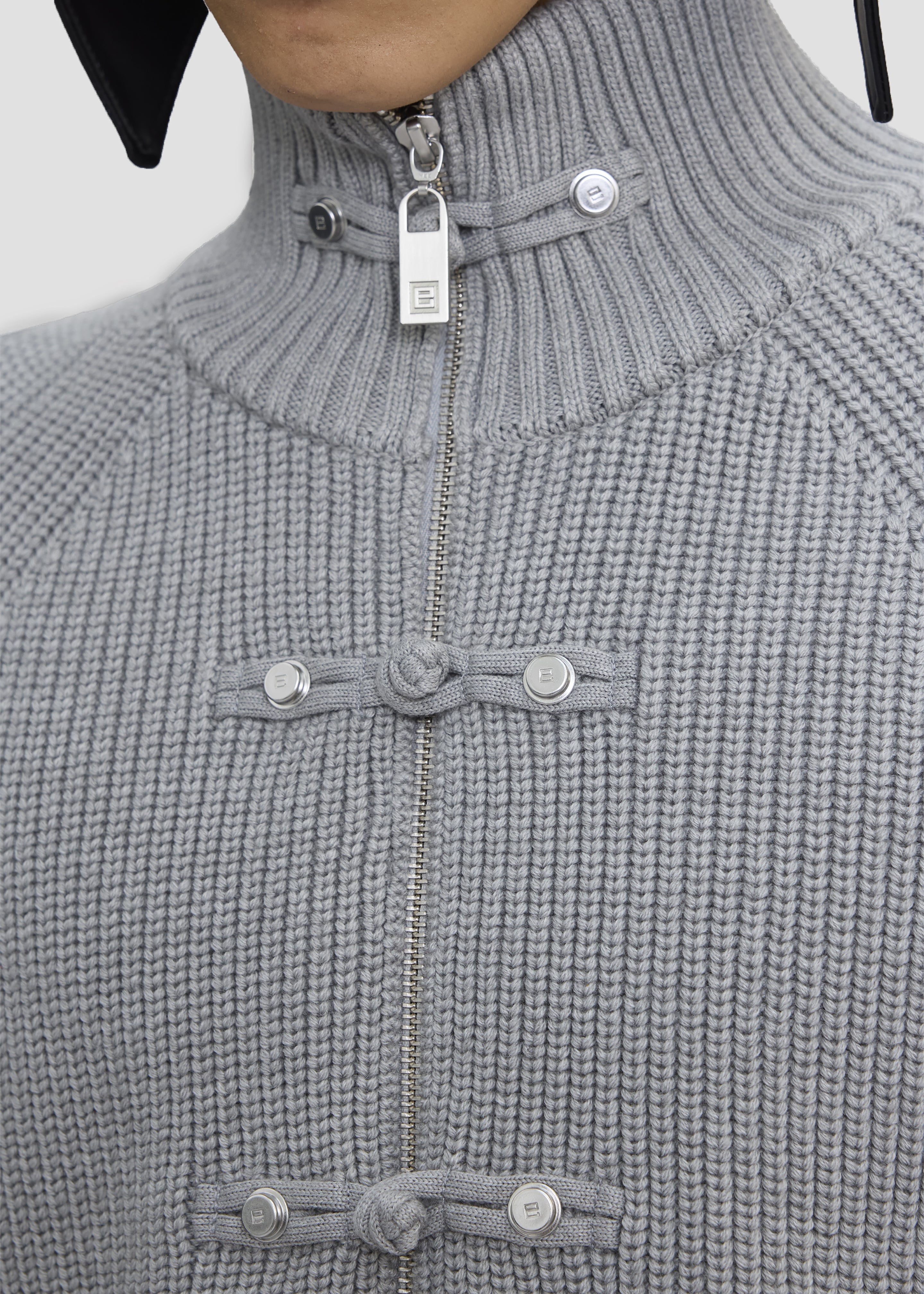 Pieces Uniques Ma Gua Zip Up Sweater - Jian Grey