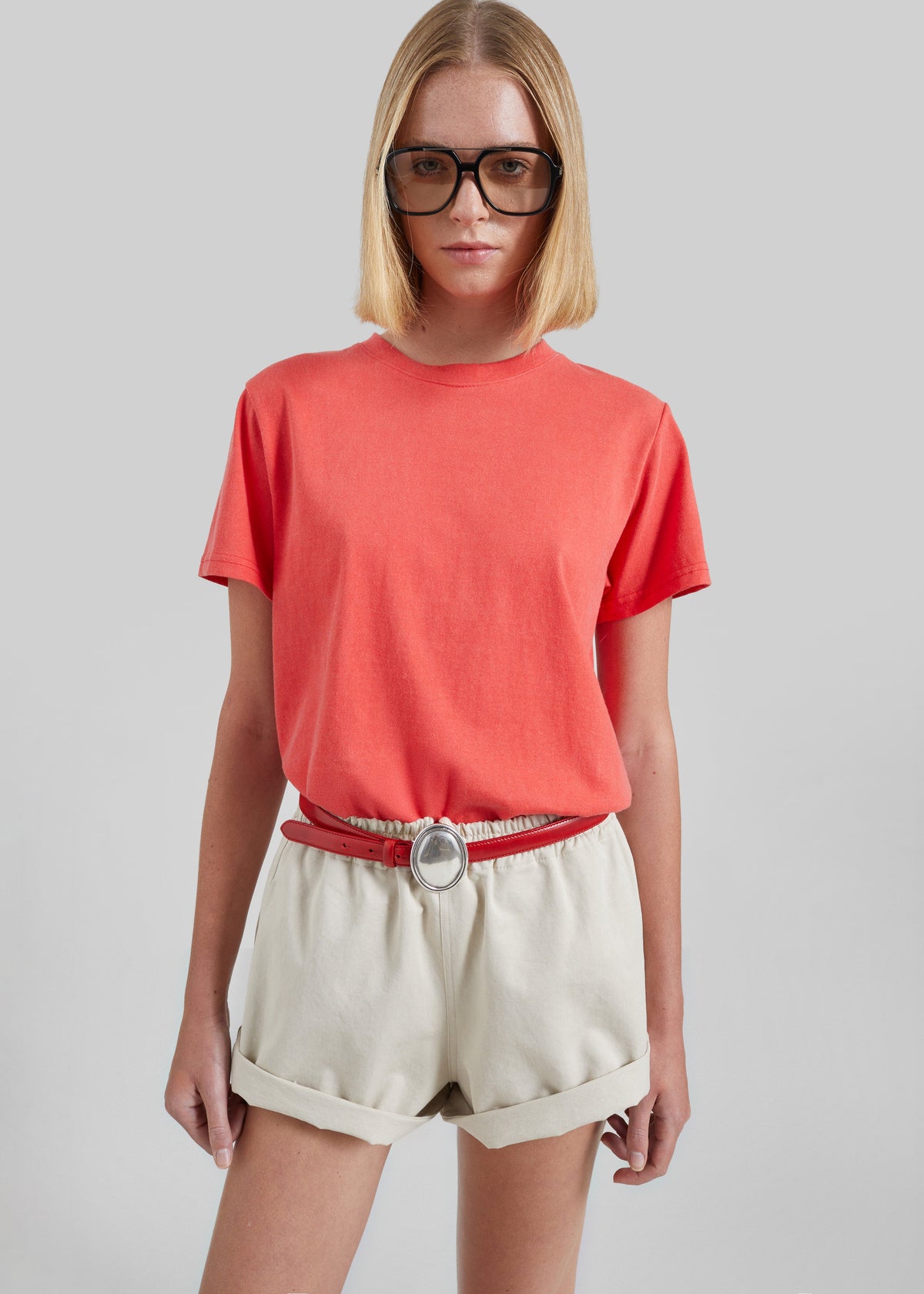 Pierno Cotton Shorts - Beige - 5