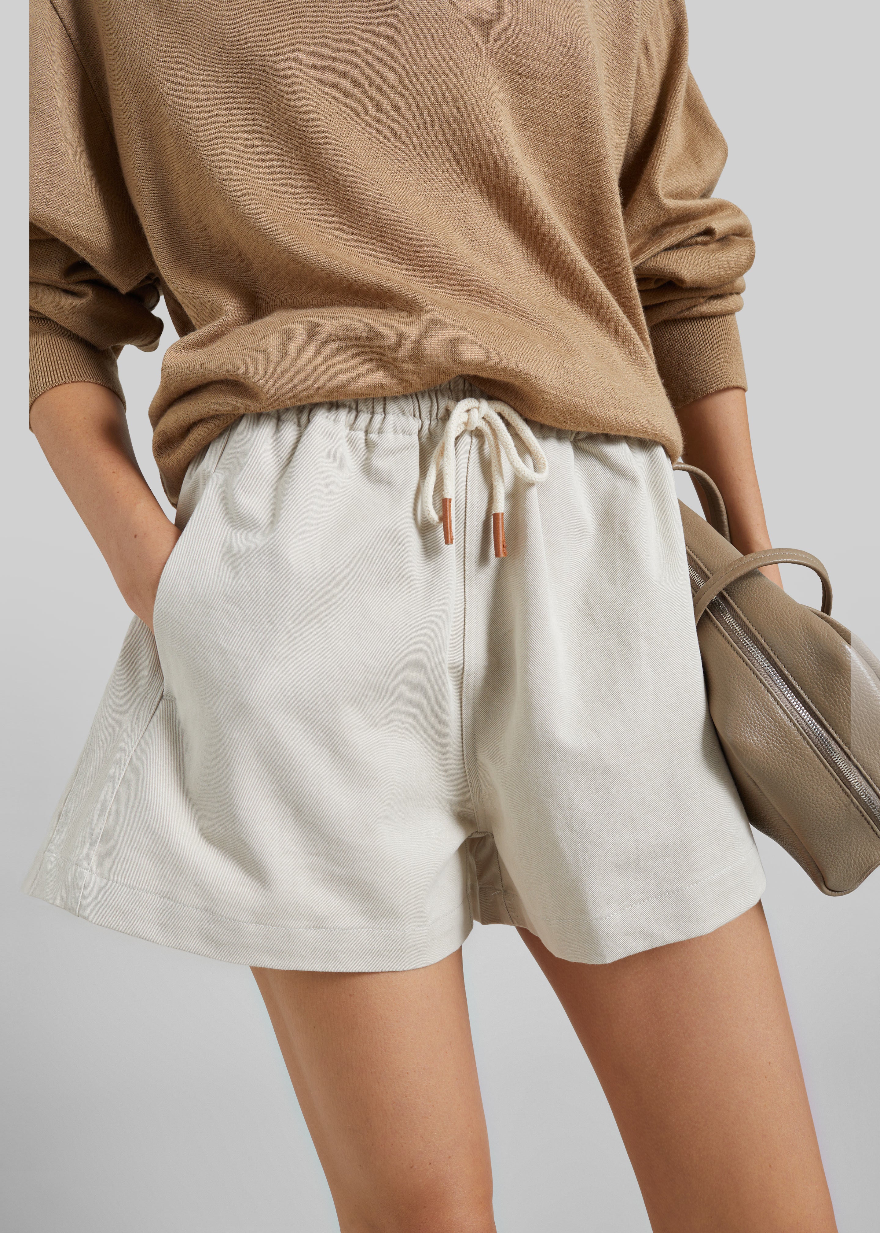 Pierno Cotton Shorts - Beige - 2