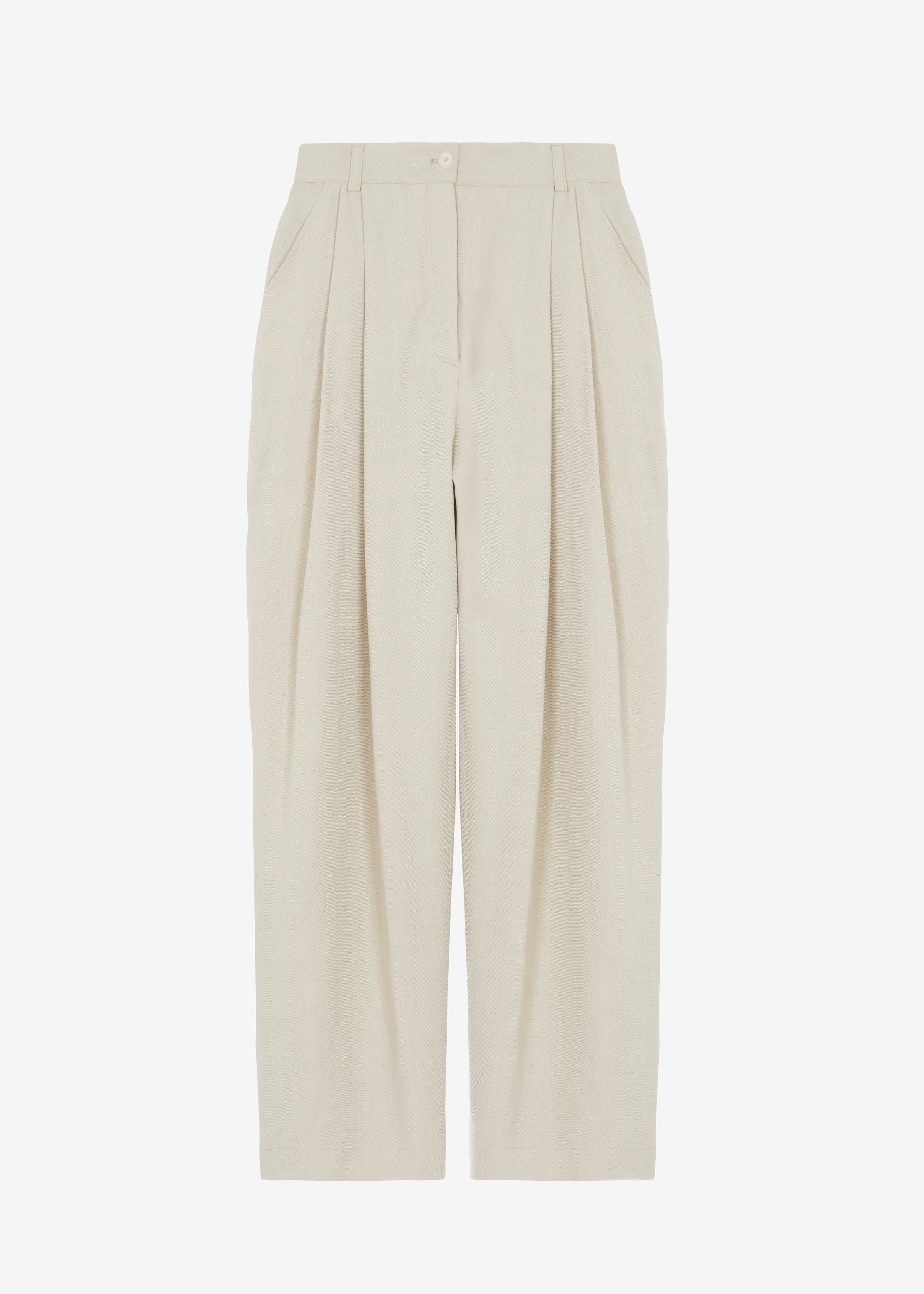 Piper Pleated Trousers - Beige - 10