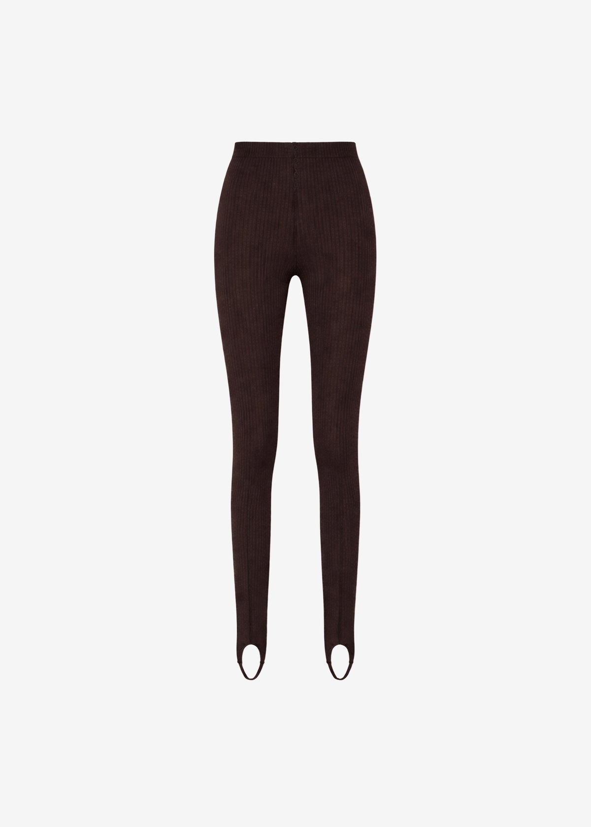 Piuma Knit Stirrup Leggings - Brown - 11