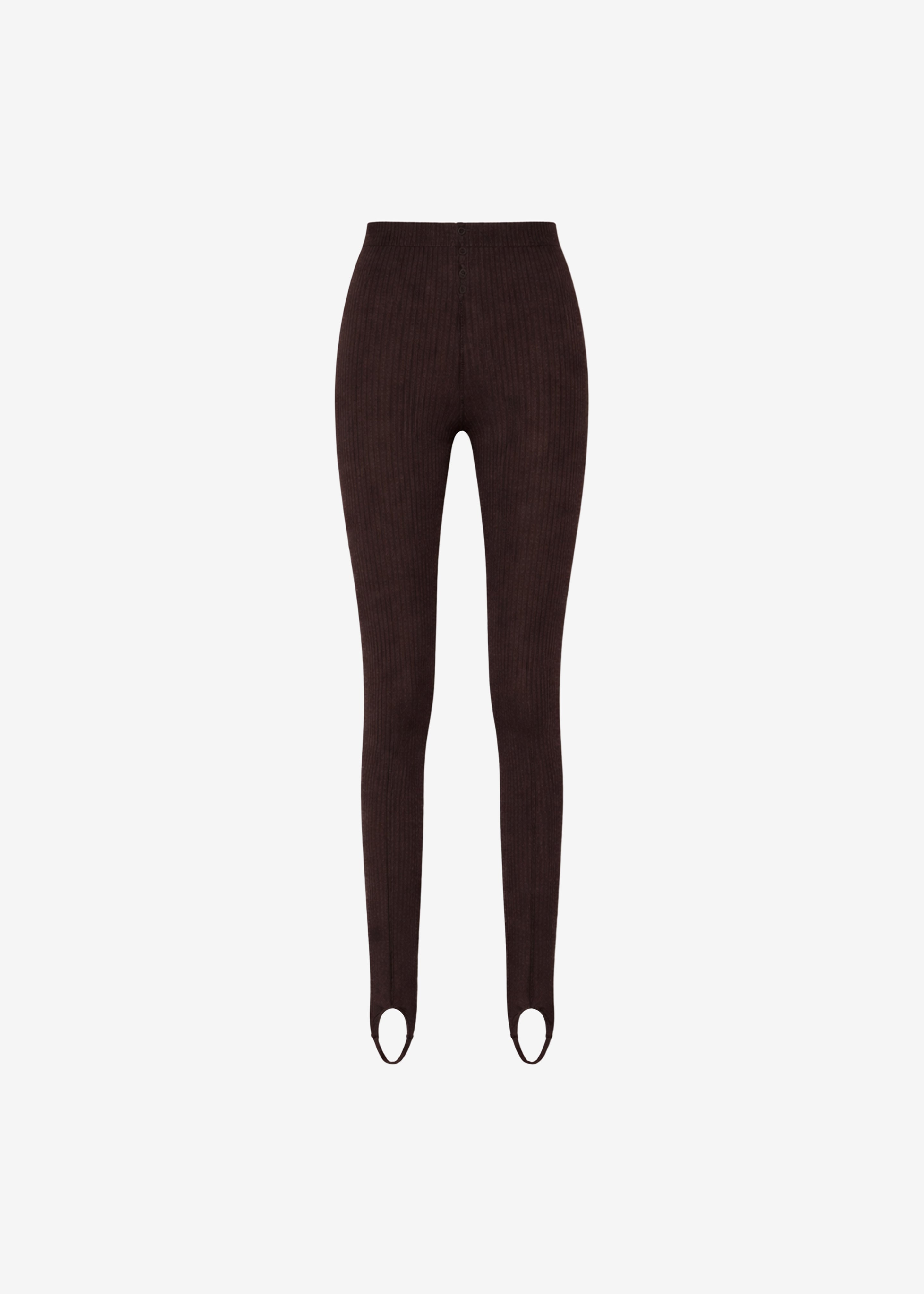 Piuma Knit Stirrup Leggings - Brown - 11