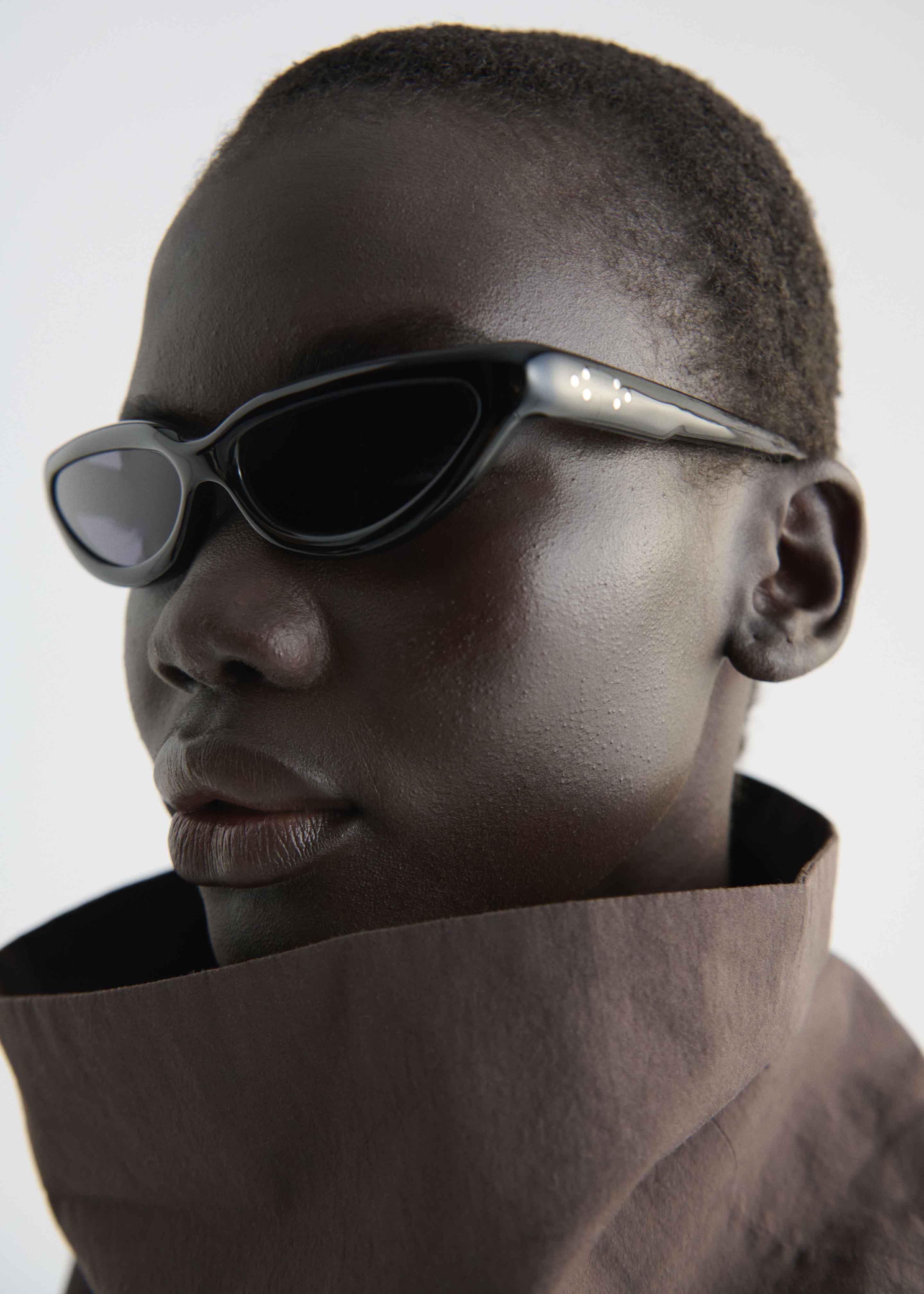 Port Tanger Fanna Sunglasses - Black Acetate/Black Lens - 5