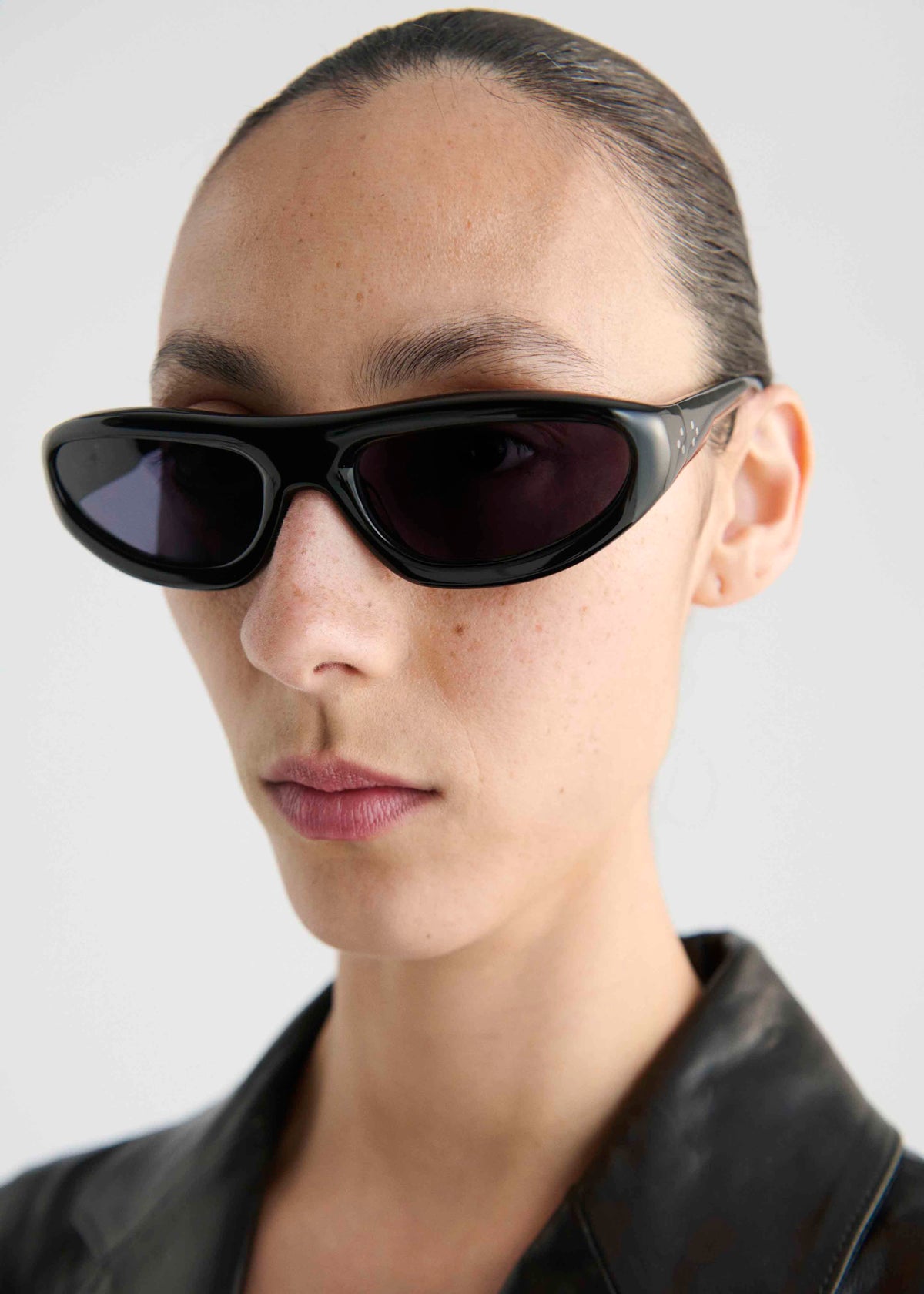Port Tanger Uns Sunglasses - Black Acetate/Black Lens - 4