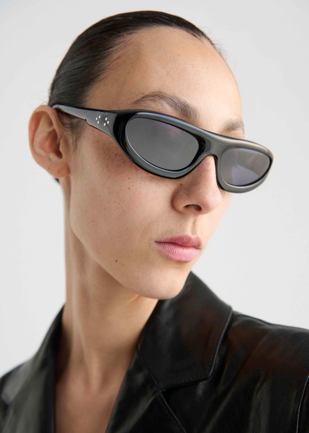Port Tanger Uns Sunglasses - Black Acetate/Black Lens - 3