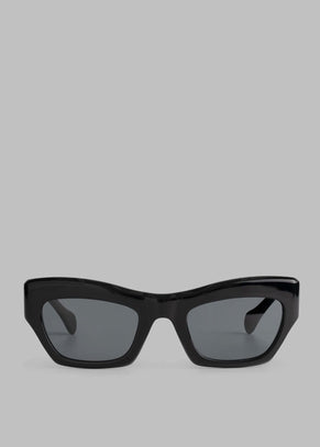 Port Tanger Ayreen Sunglasses - Black Acetate/Black Lens