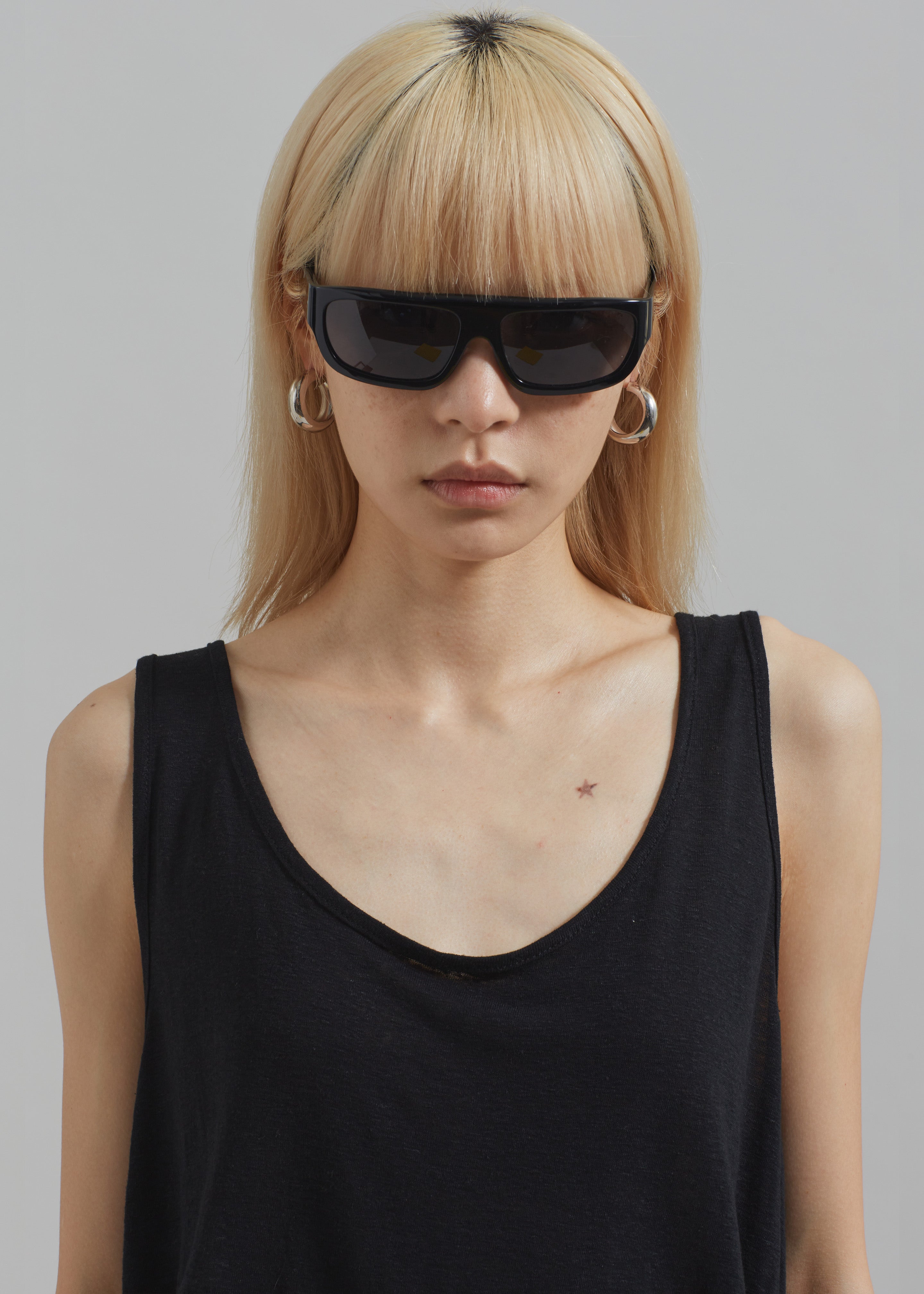 Port Tanger Bodi Sunglasses - Black Acetate/Black Lens