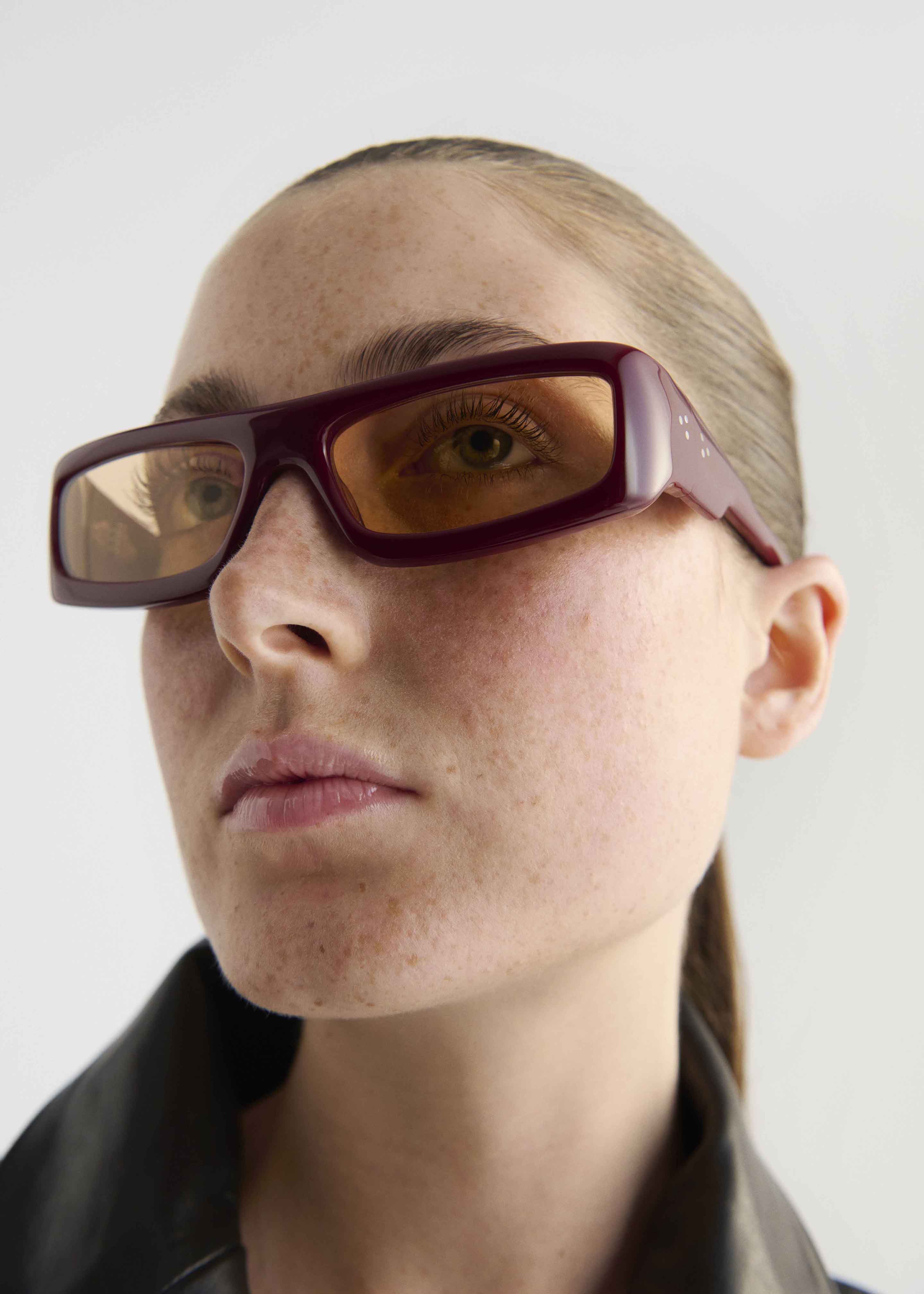 Port Tanger Daryan Sunglasses - Carmesi Acetate/Amber Lens - 1