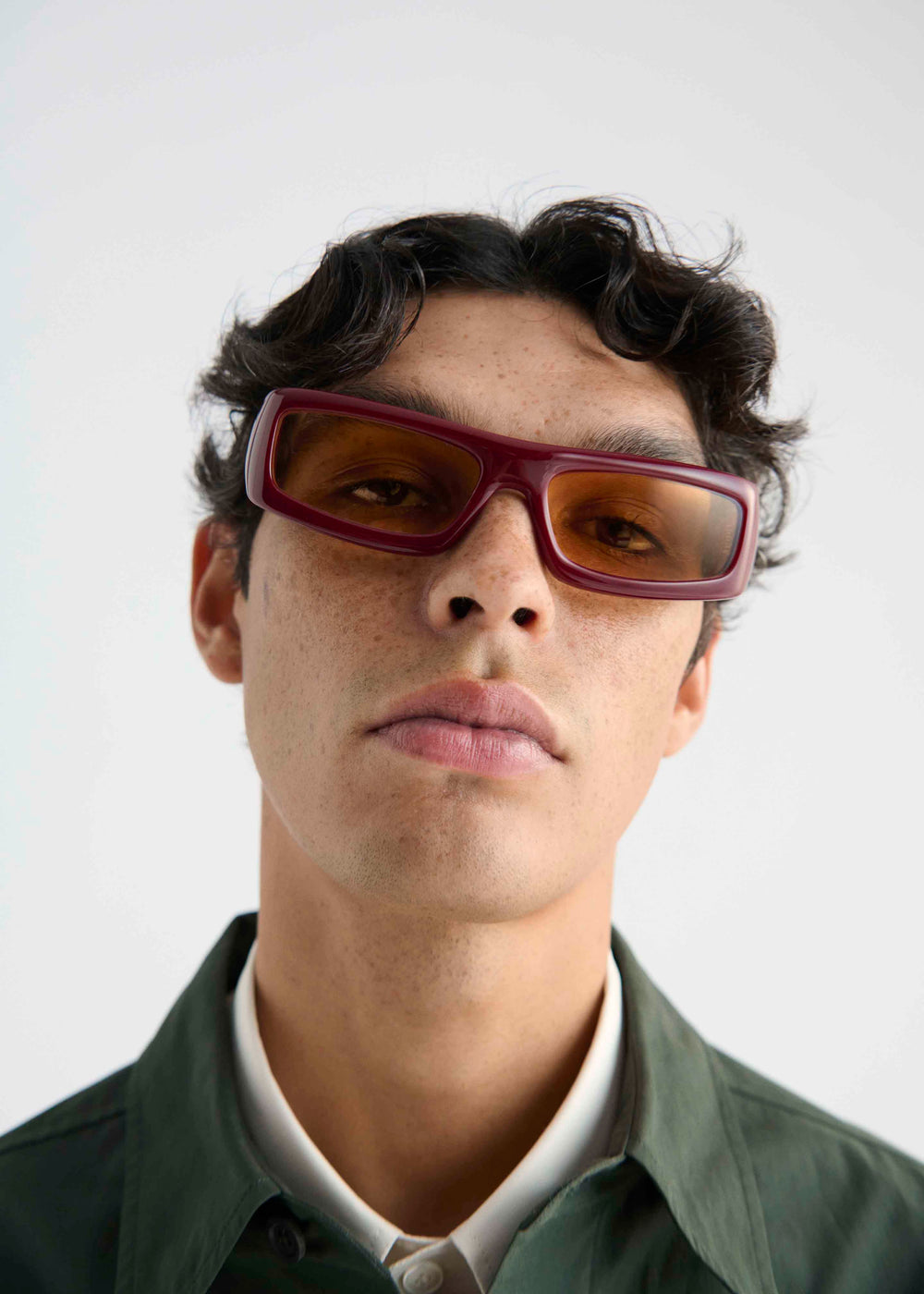 Port Tanger Daryan Sunglasses - Carmesi Acetate/Amber Lens - 1