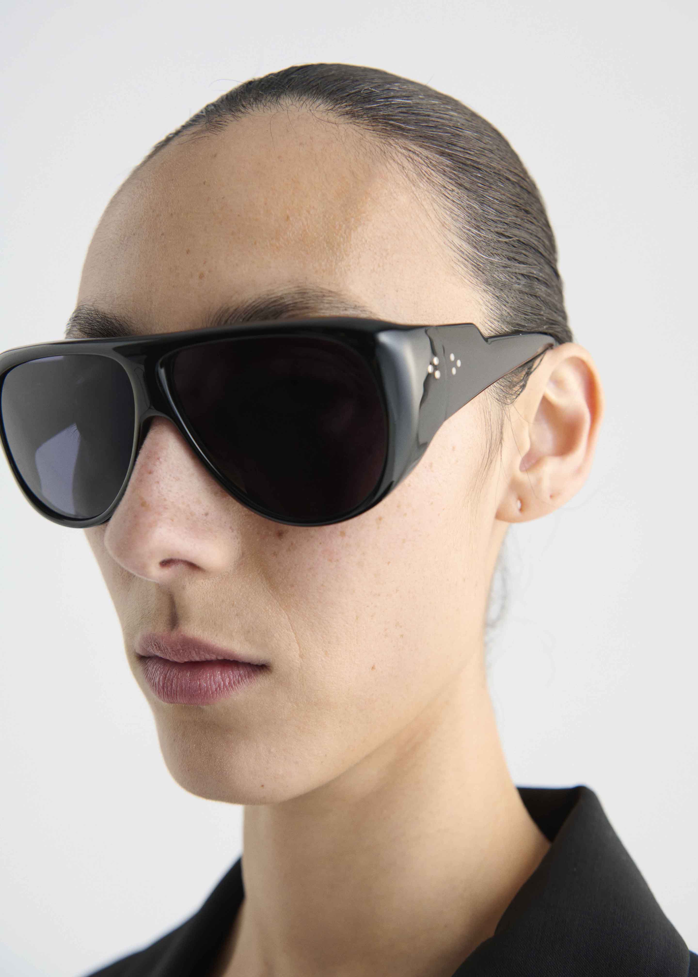 Port Tanger Gambia Sunglasses - Black Acetate/Black Lens - 9