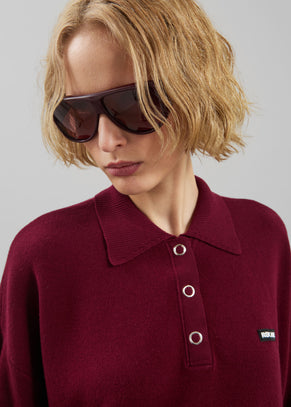 Port Tanger Gambia Sunglasses - Crimson Acetate/Tobacco Lens