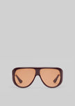 Port Tanger Gambia Sunglasses - Crimson Acetate/Tobacco Lens