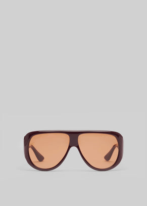 Port Tanger Gambia Sunglasses - Crimson Acetate/Tobacco Lens
