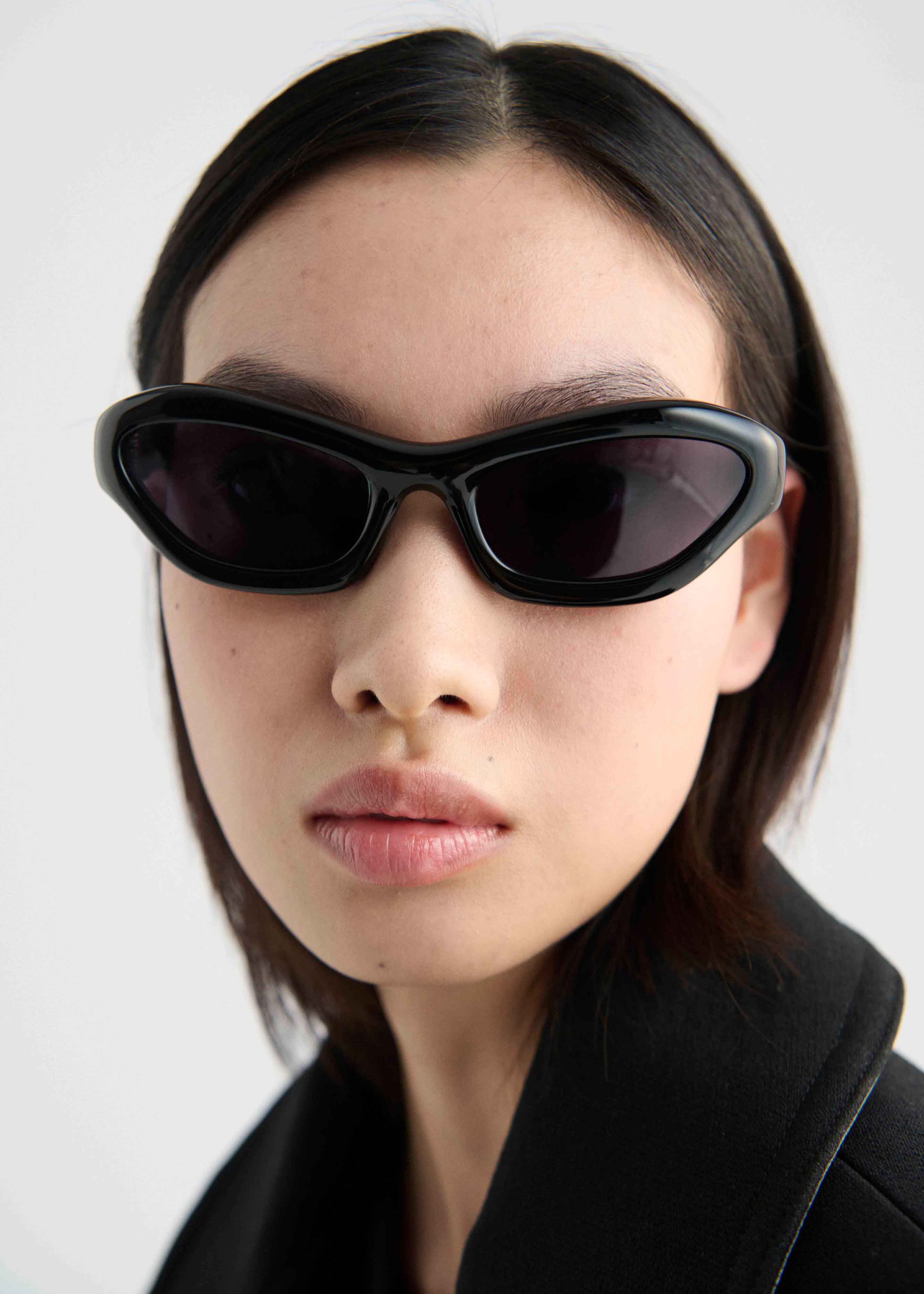 Port Tanger Hayya Sunglasses - Black Acetate/Black Lens - 6
