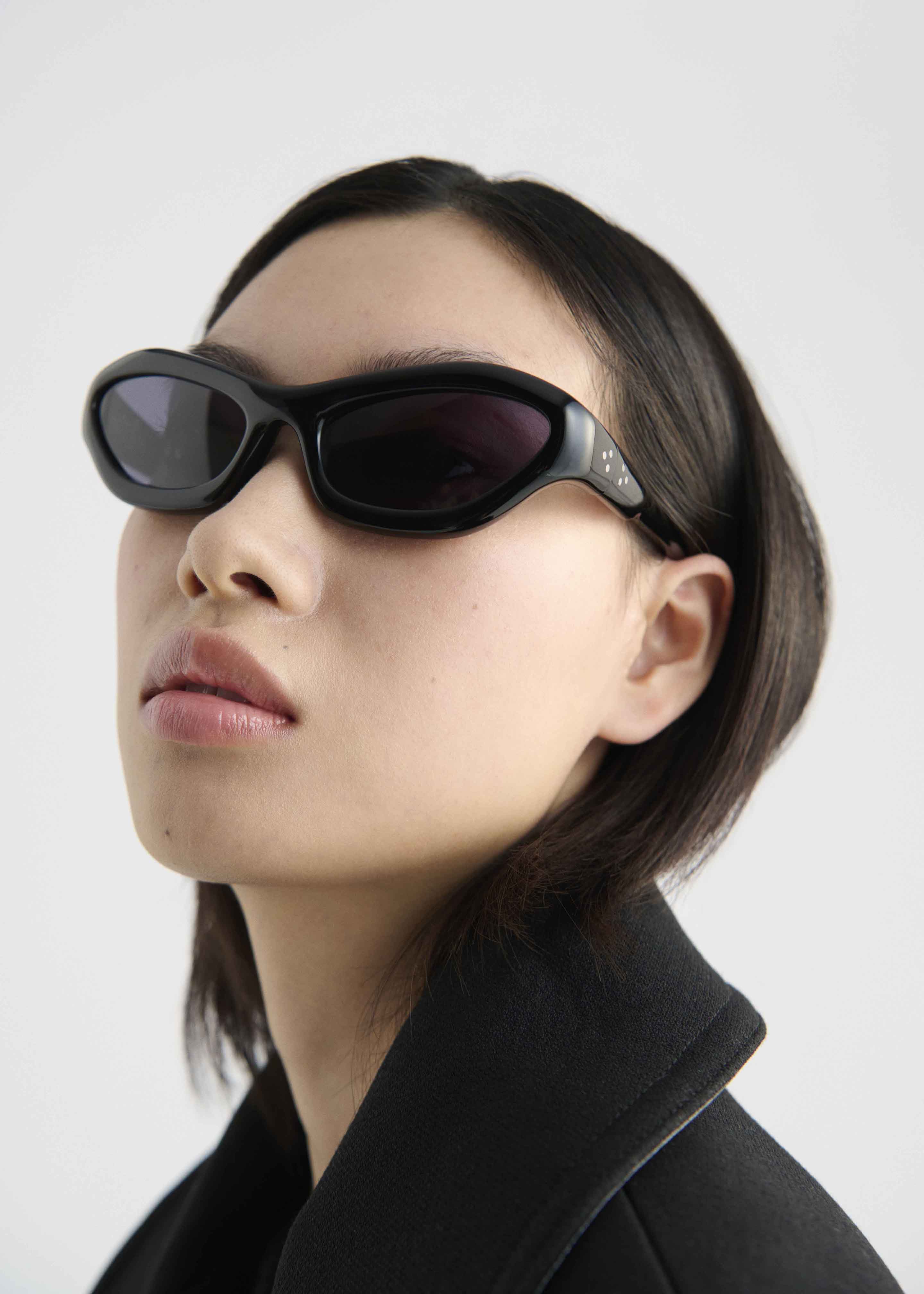 Port Tanger Hayya Sunglasses - Black Acetate/Black Lens - 4