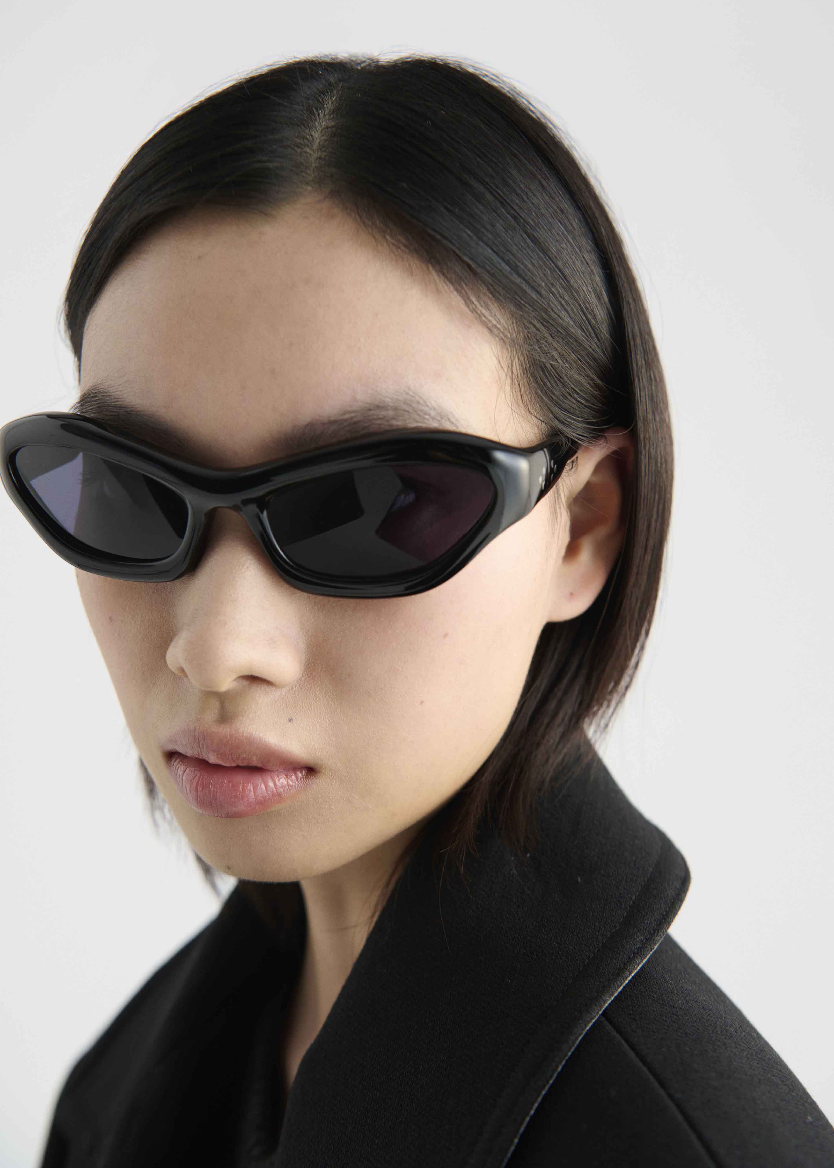 Port Tanger Hayya Sunglasses - Black Acetate/Black Lens - 2