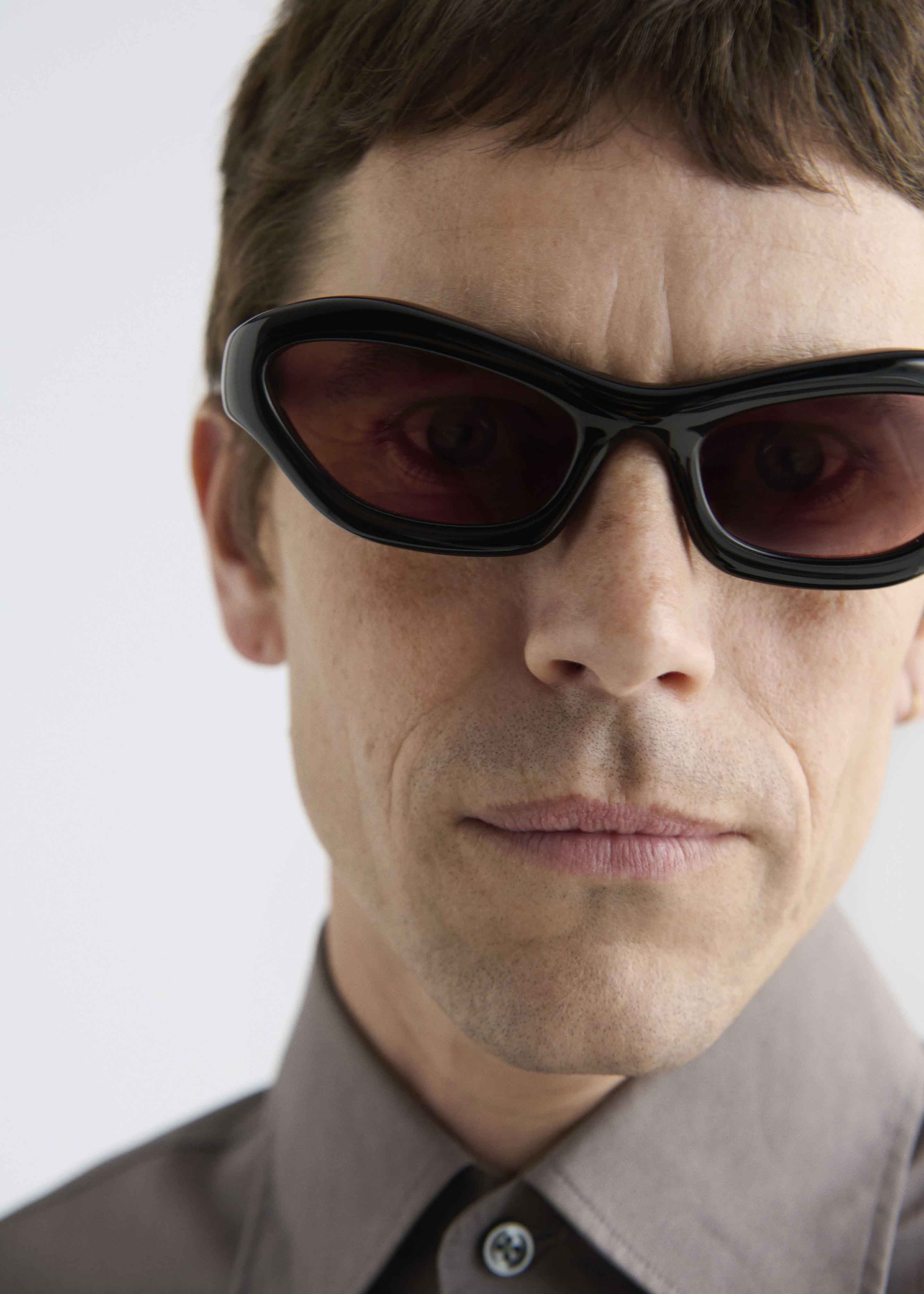 Port Tanger Hayya Sunglasses - Black Acetate/Tobacco Lens - 5 - [gender-male]