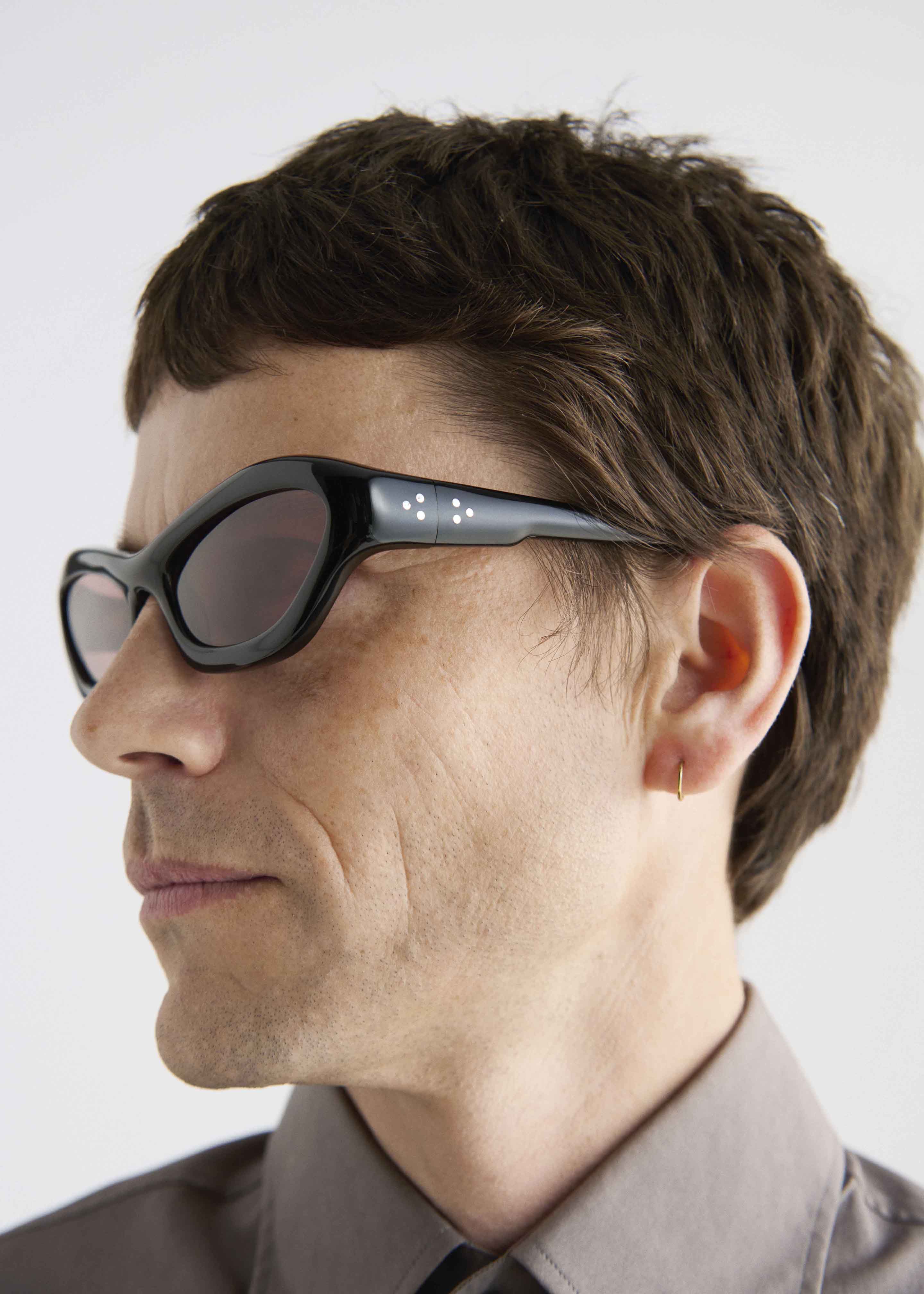 Port Tanger Hayya Sunglasses - Black Acetate/Tobacco Lens - 6