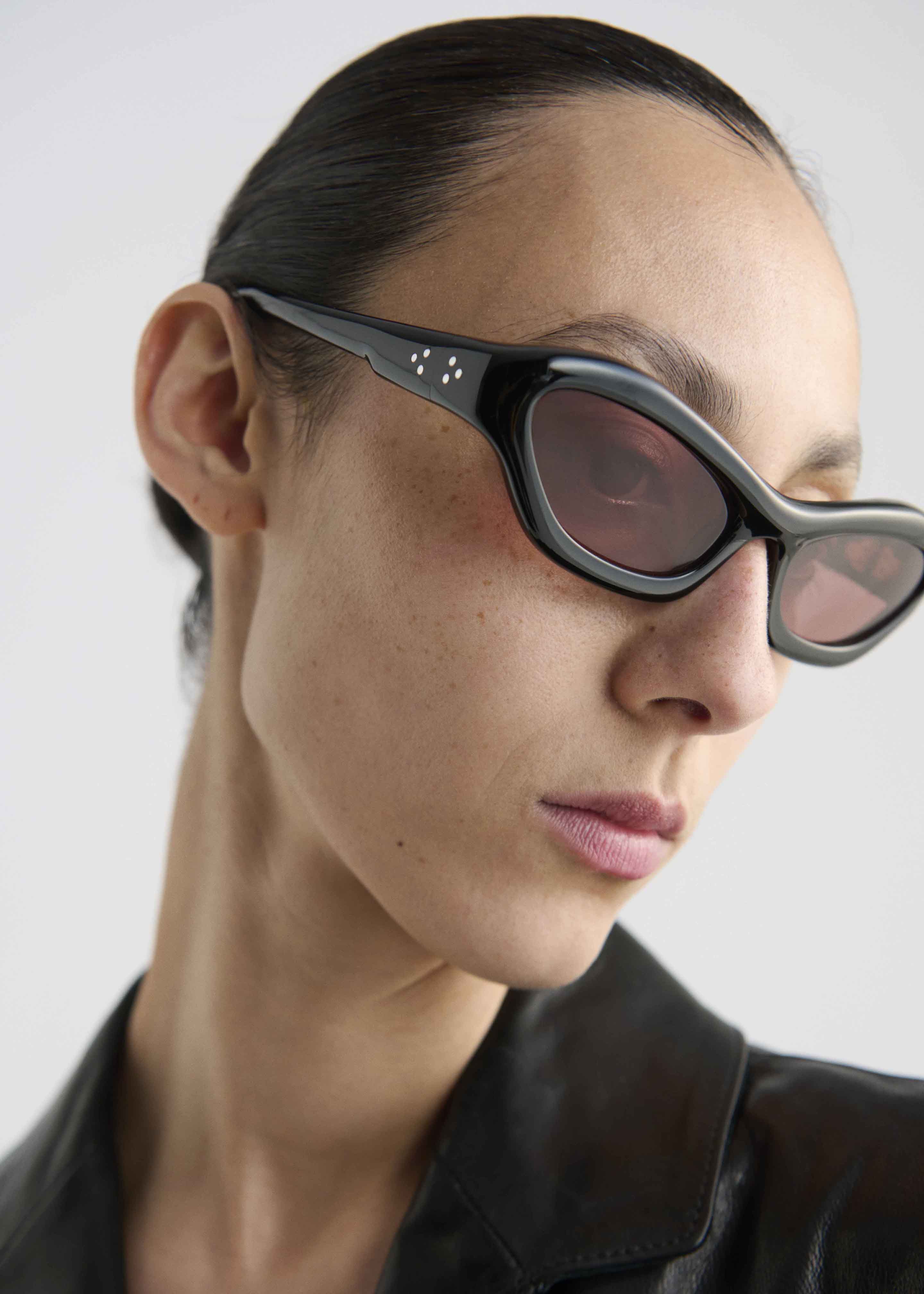 Port Tanger Hayya Sunglasses - Black Acetate/Tobacco Lens - 3