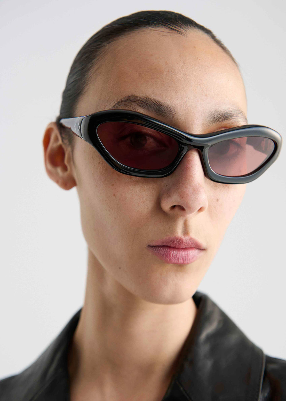 Port Tanger Hayya Sunglasses - Black Acetate/Tobacco Lens