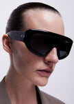 Port Tanger Saraa Sunglasses - Black Acetate/Black Lens