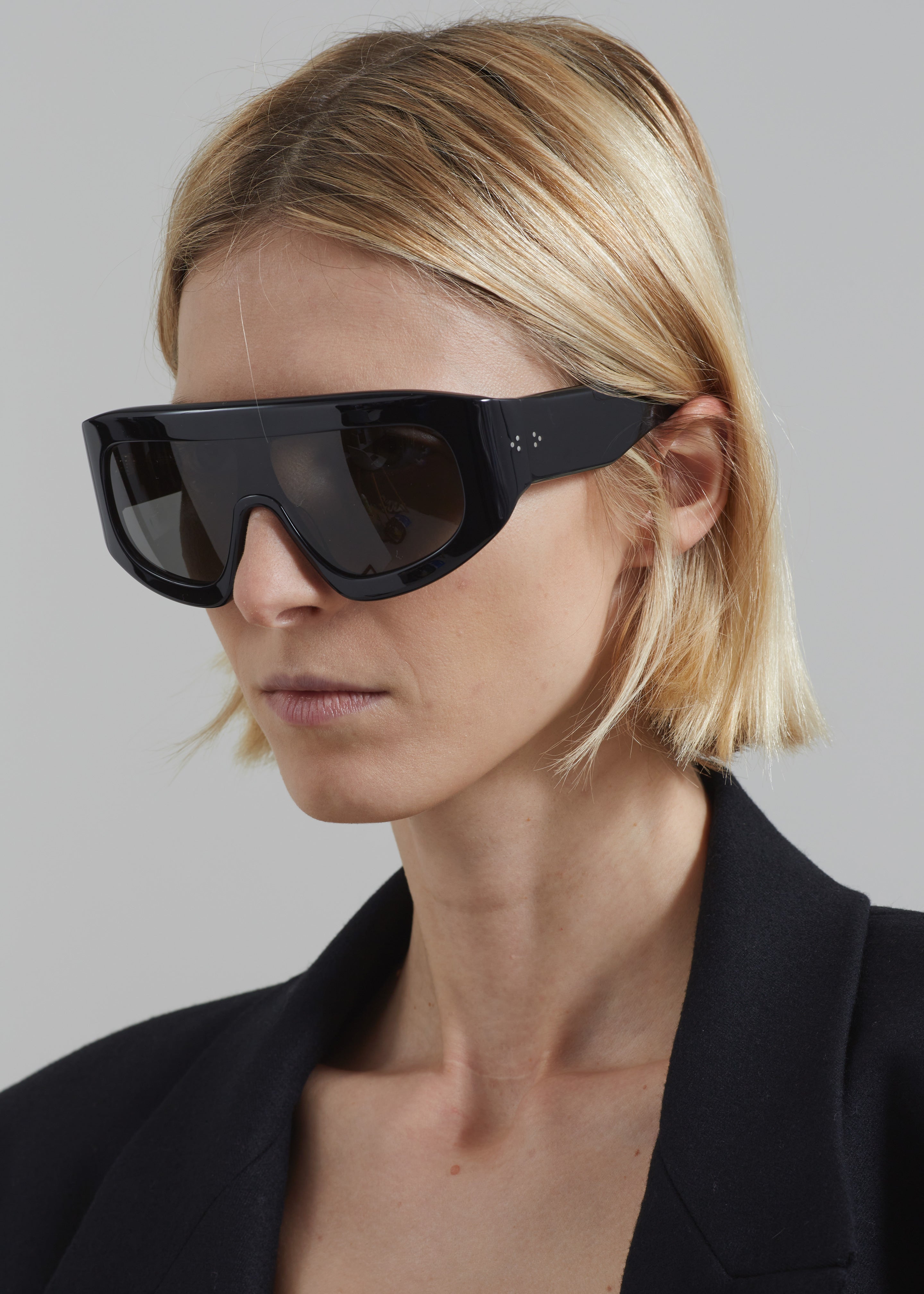 Port Tanger Saraa Sunglasses - Black Acetate/Black Lens - 4