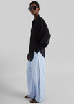 Porto Contrast Piped Pants - Blue/White Stripe