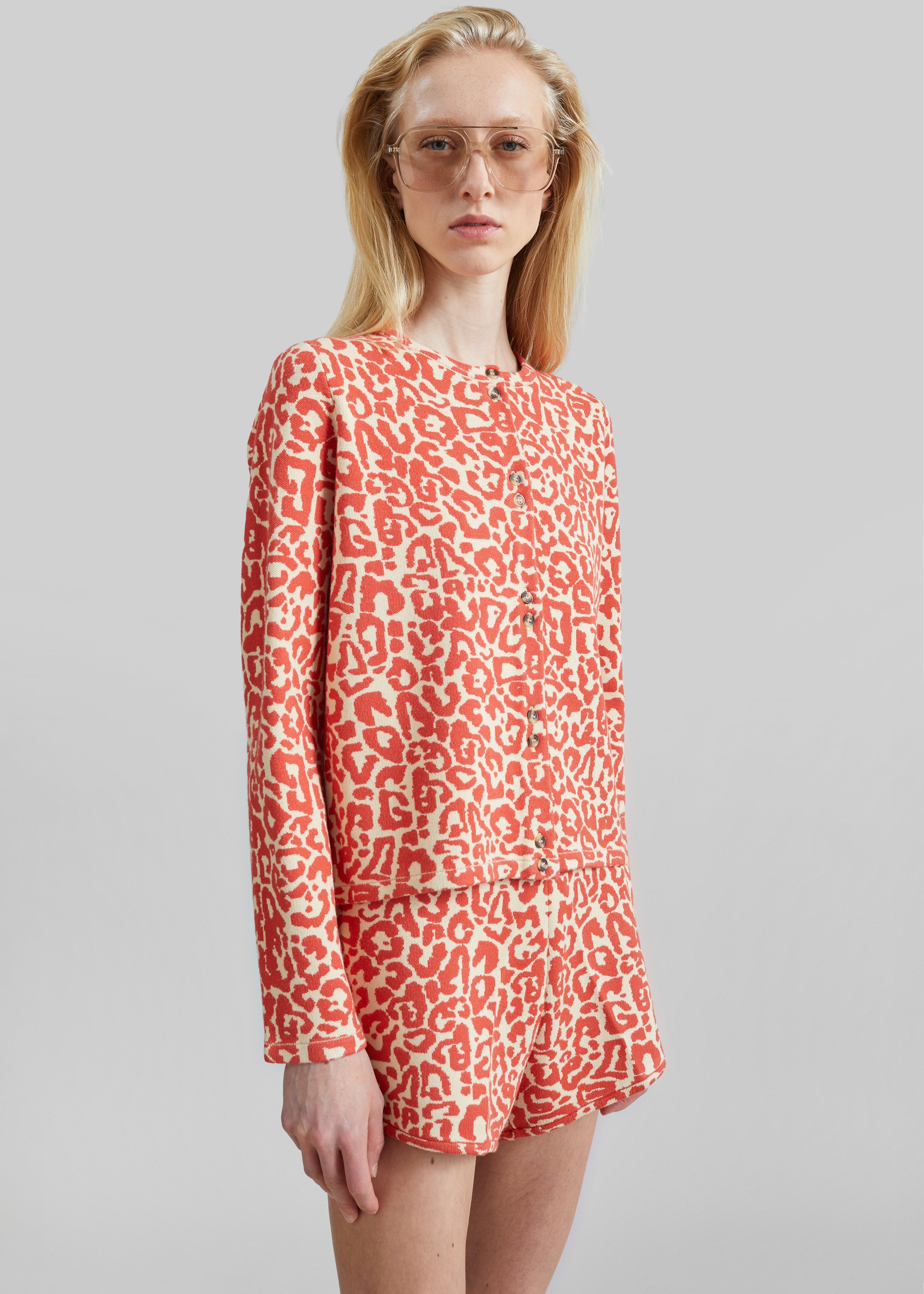 Posse Lexi Cardigan - Red Leopard - 4