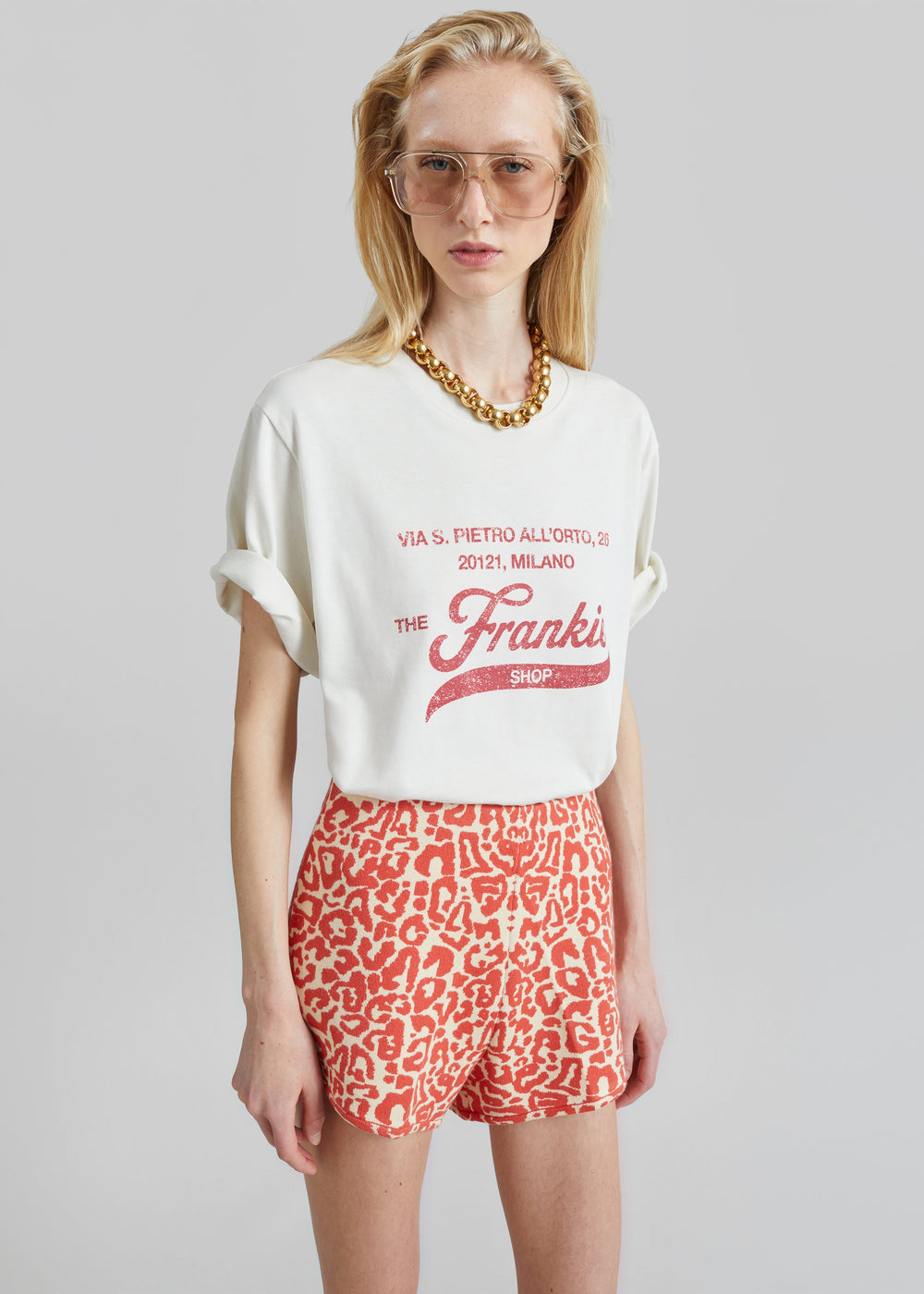 Posse Lexi Shorts - Red Leopard