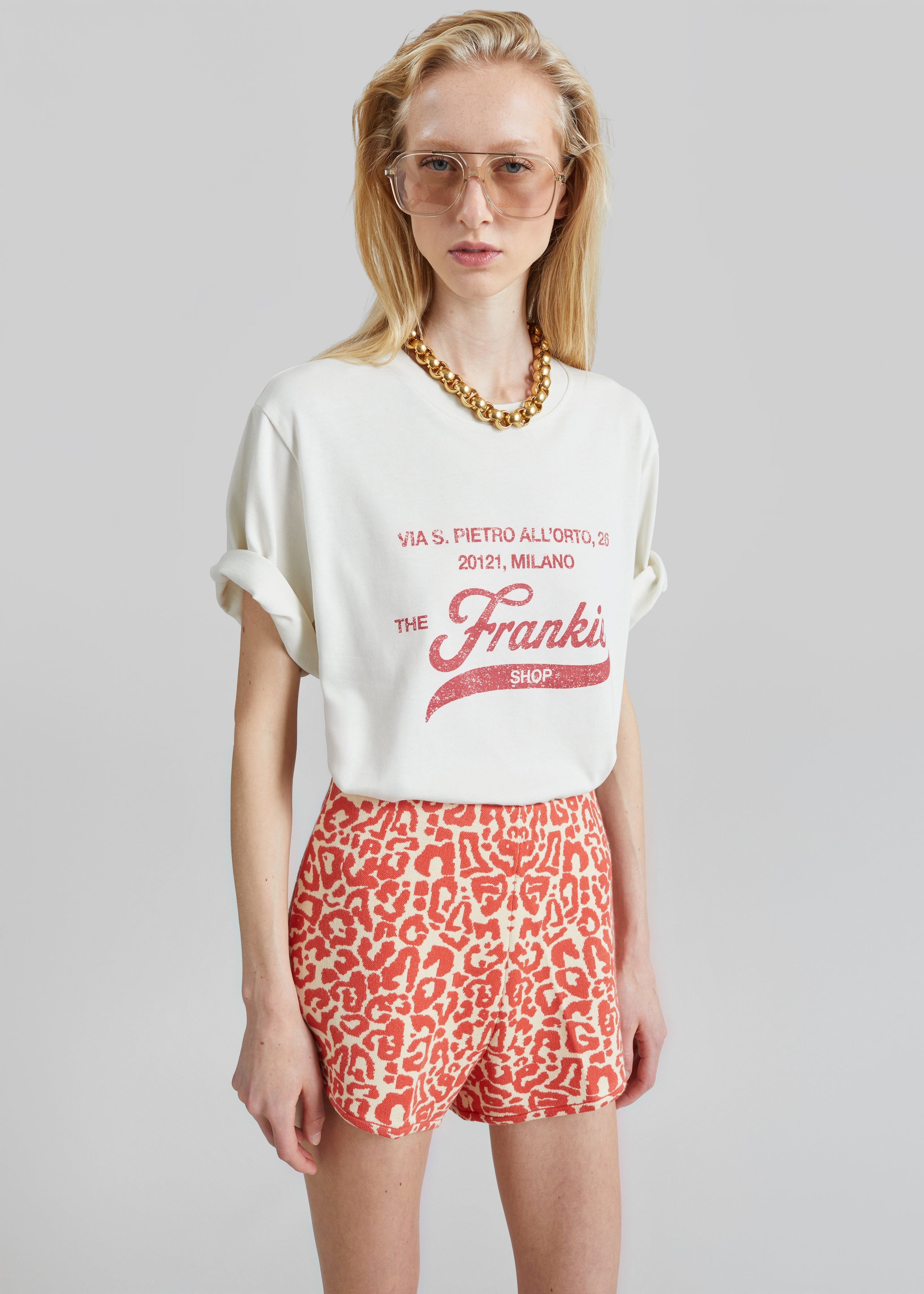 Posse Lexi Shorts - Red Leopard - 1
