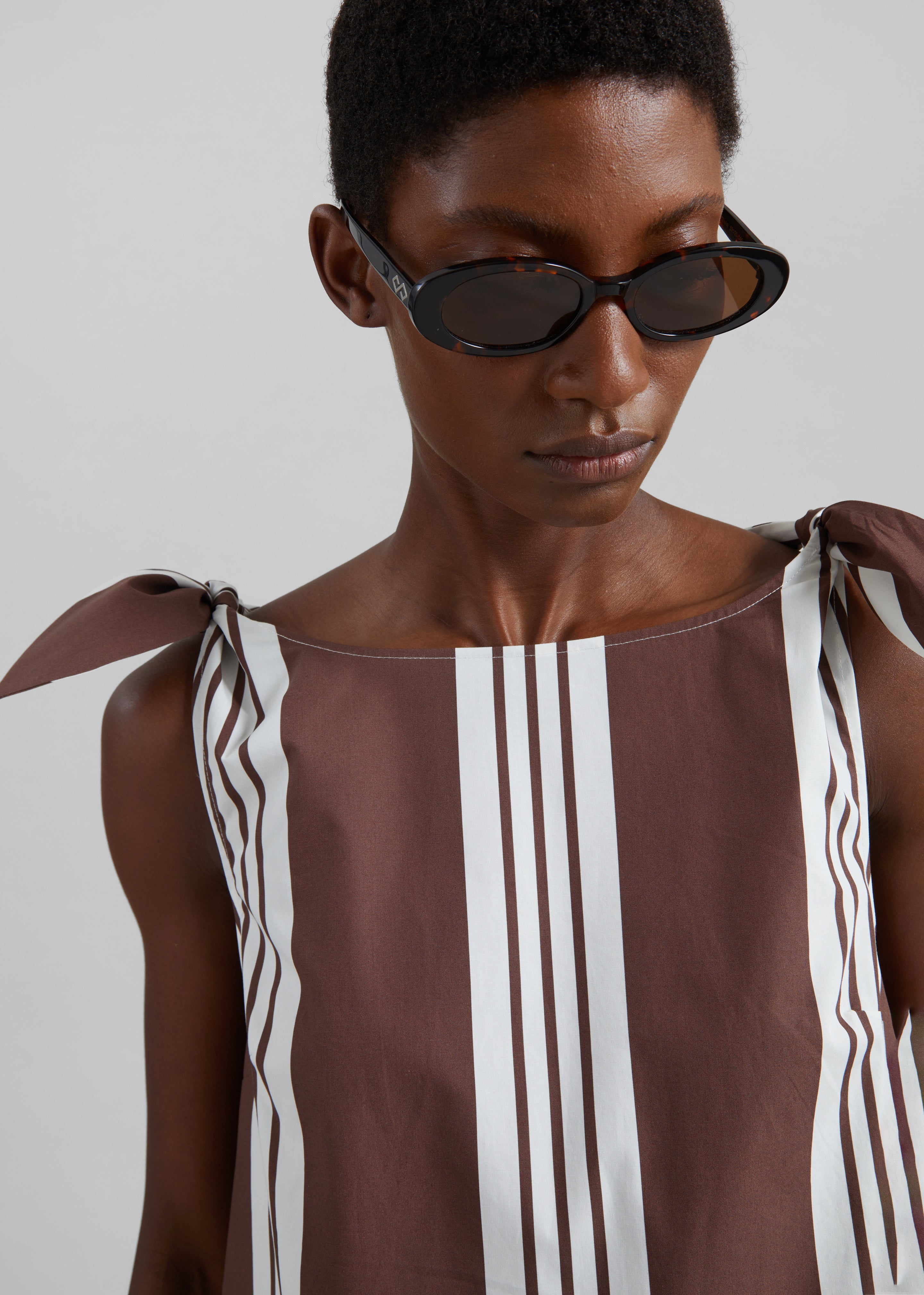 Posse Rosie Mini Dress - Choc Stripe - 2