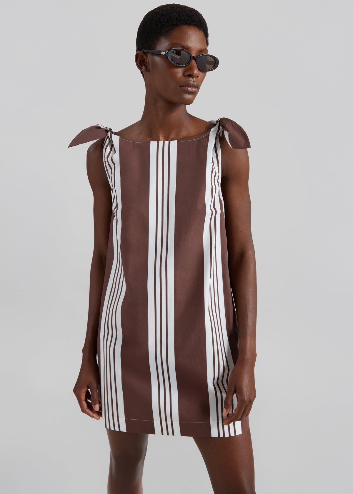 Posse Rosie Mini Dress - Choc Stripe - 1