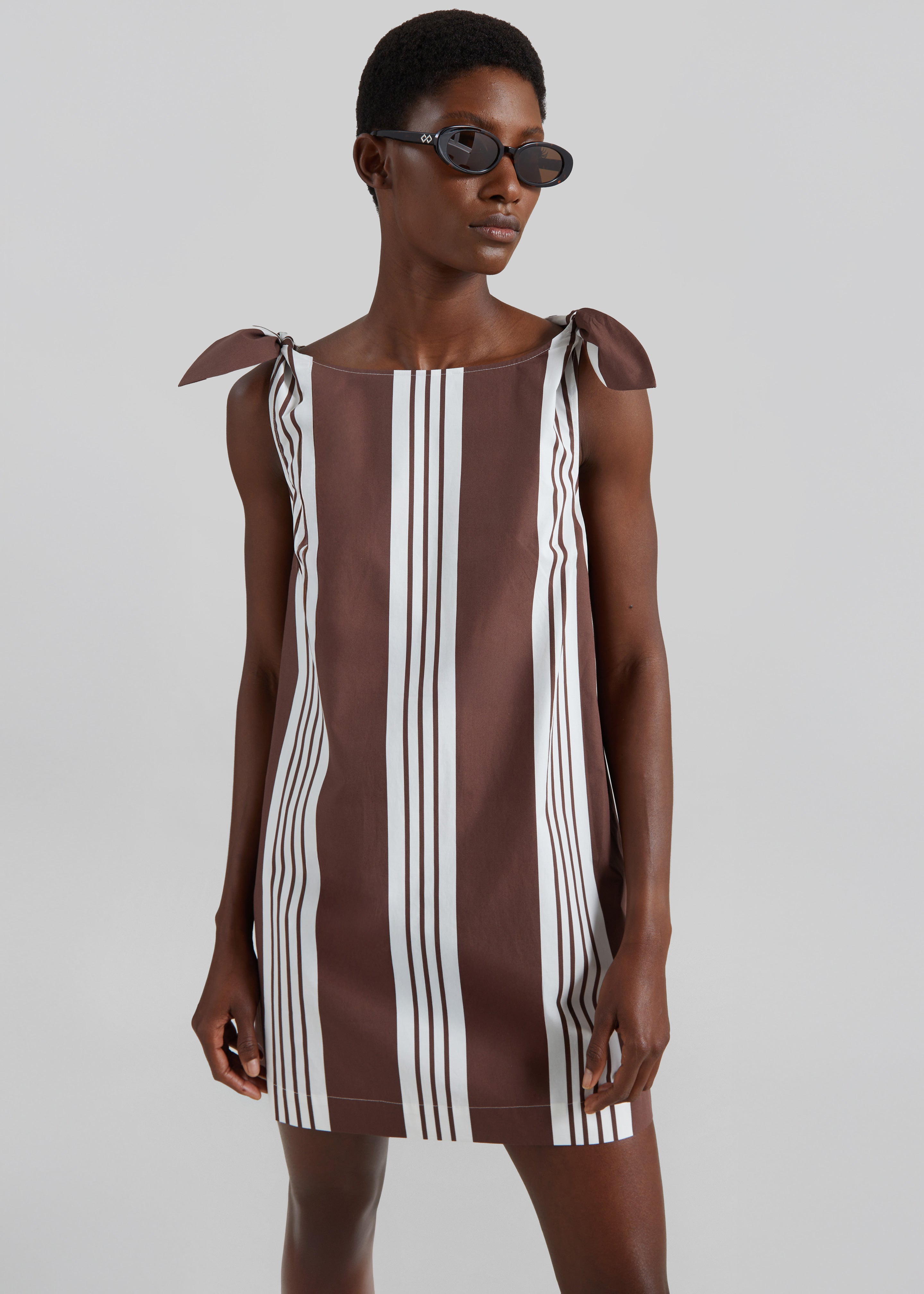 Posse Rosie Mini Dress - Choc Stripe - 1