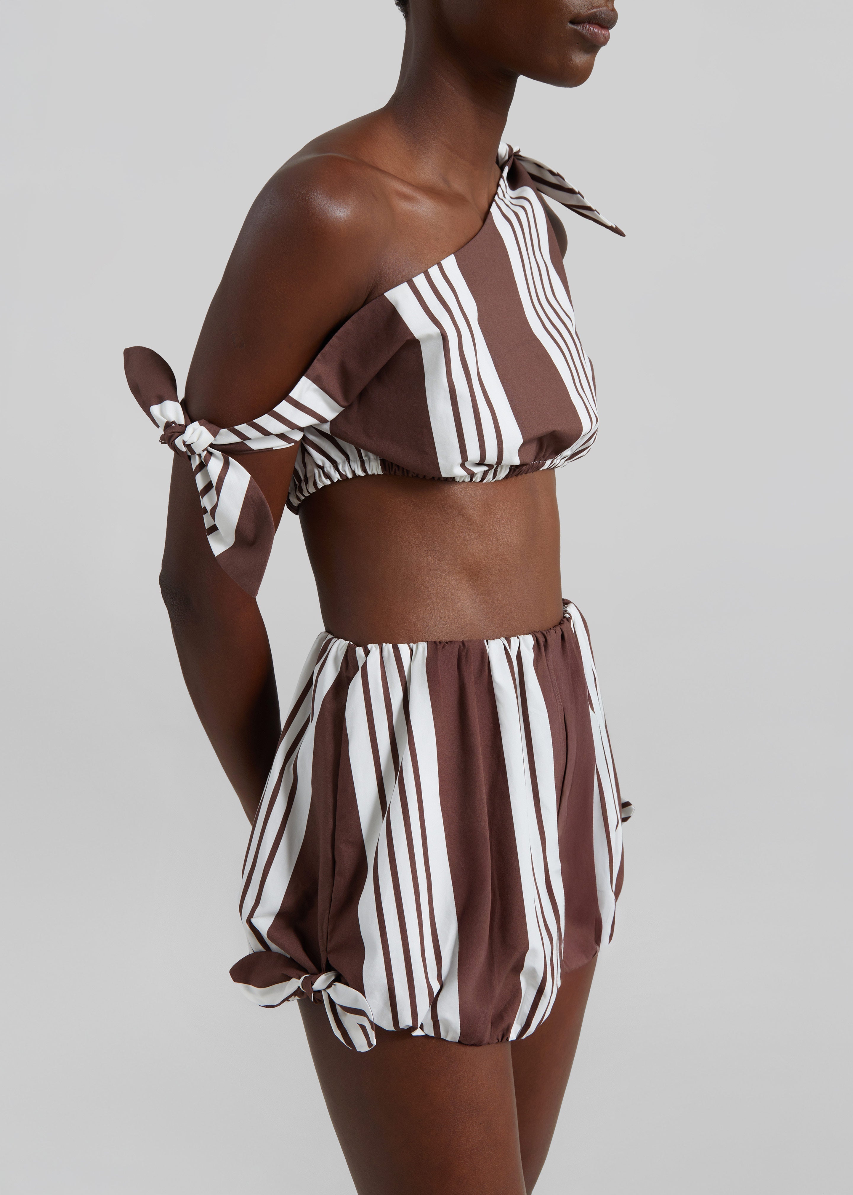 Posse Rosie Shorts - Choc Stripe - 4