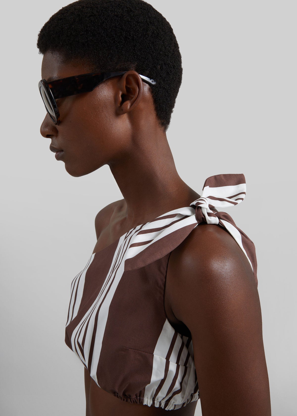 Posse Rosie Tie Top - Choc Stripe - 1