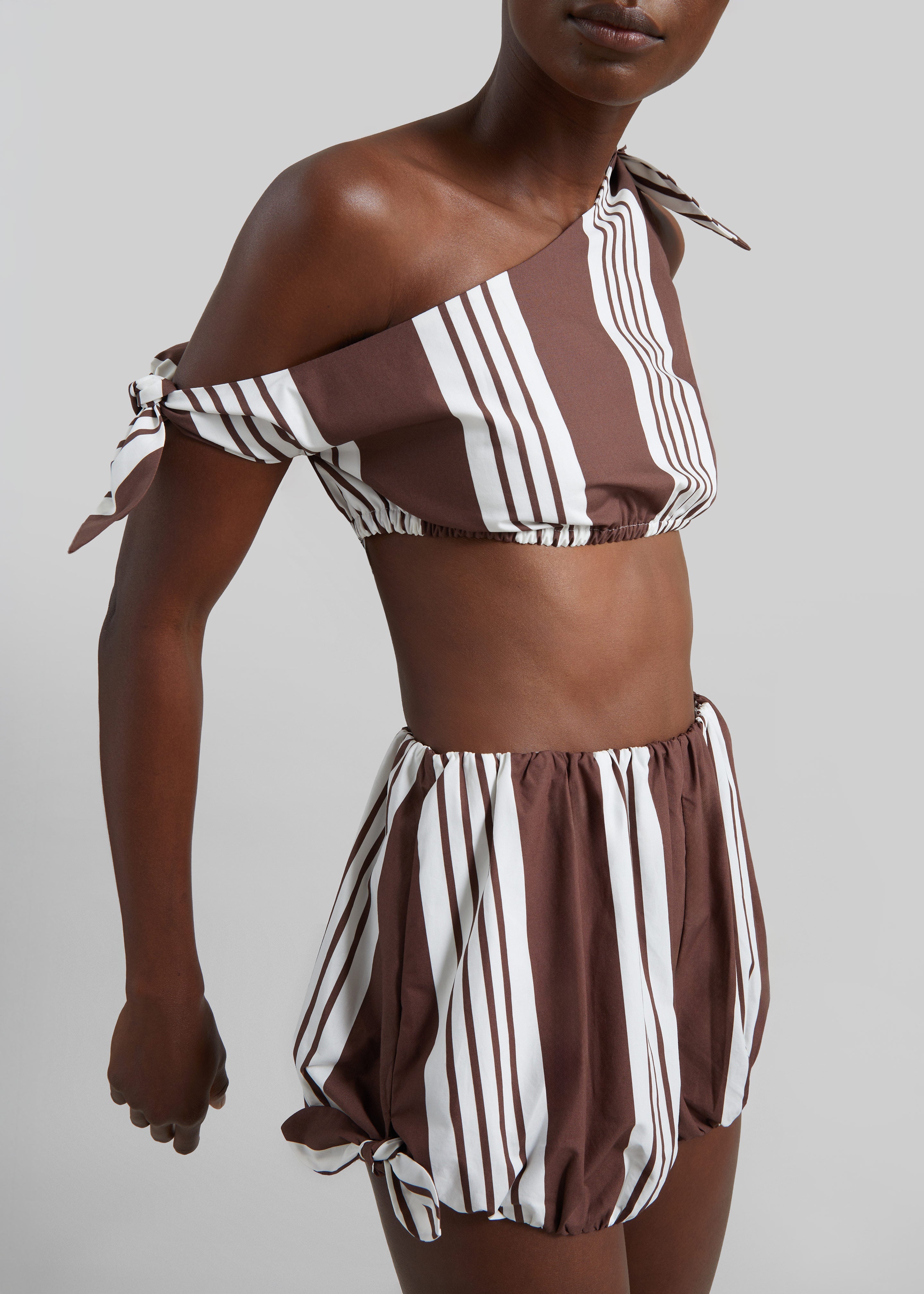 Posse Rosie Tie Top - Choc Stripe - 6